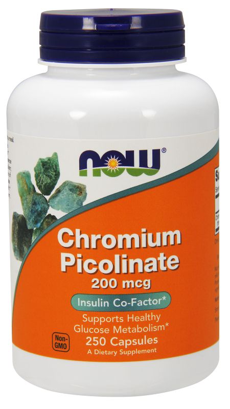 NOW Foods Chromium Picolinate 200 mcg - 250 Capsules - Imagem 2