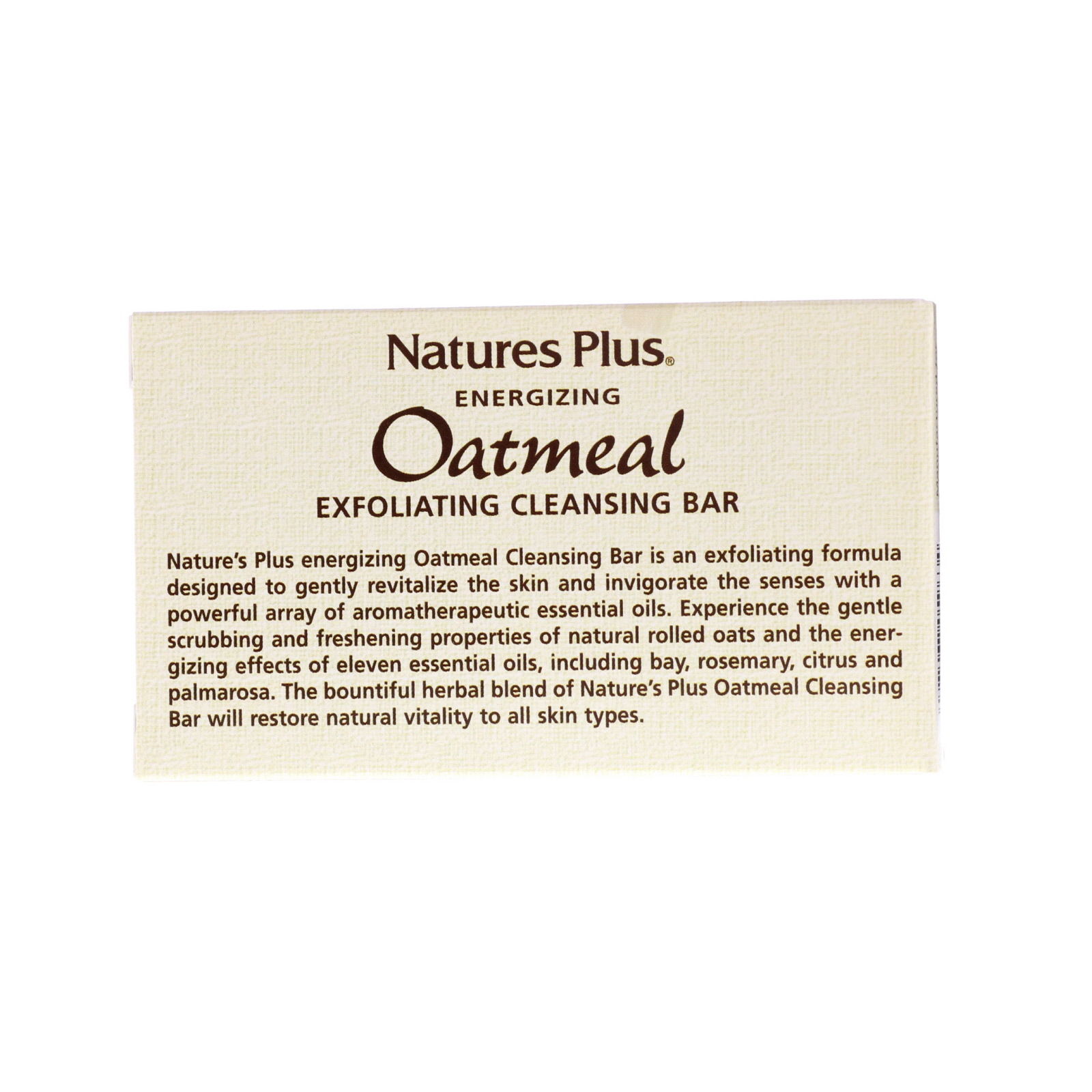 Nature's Plus, Barra de Limpeza Esfoliante de Aveia, 3,5 oz, (100 g) - Imagem 3