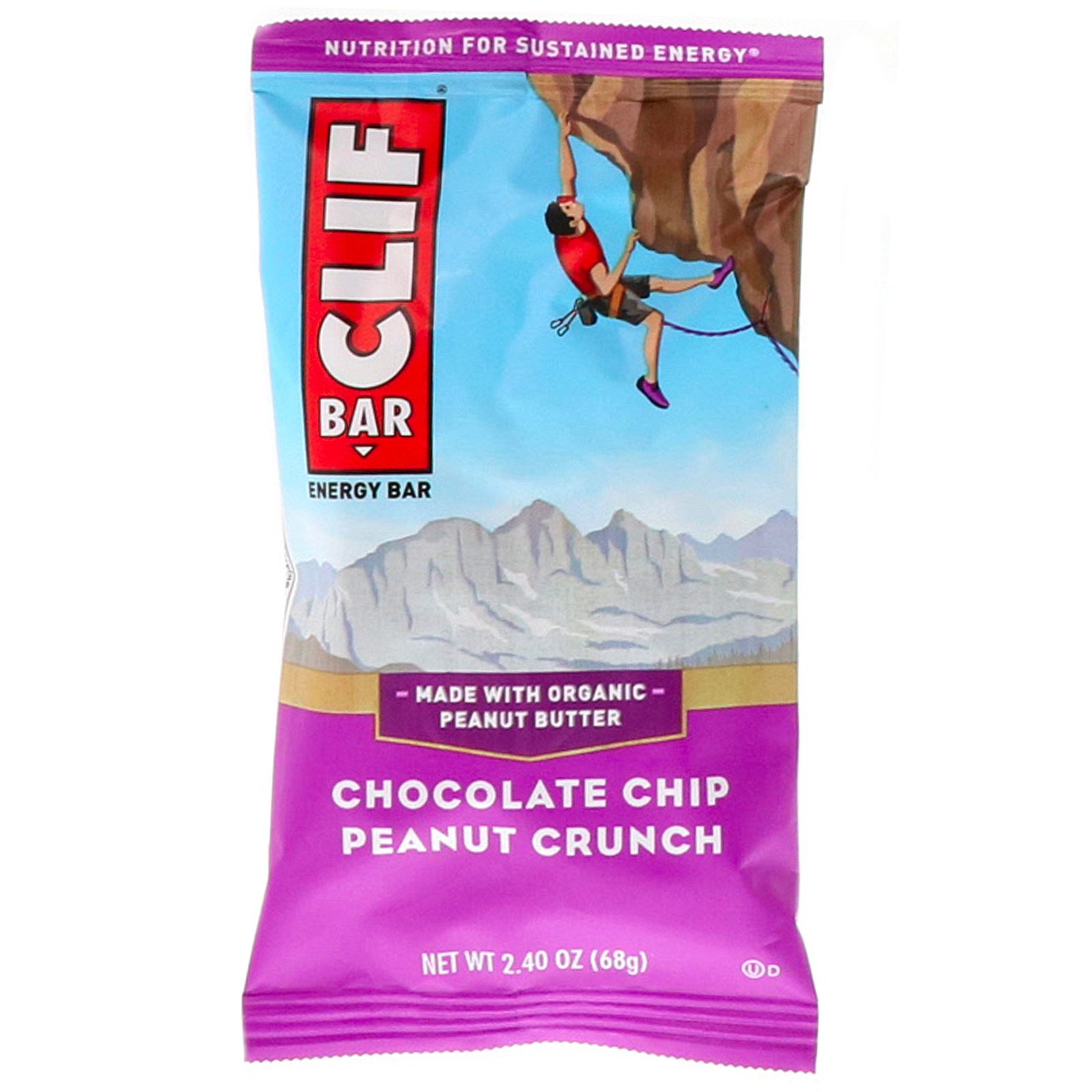 Clif Bar, Barra de Energia, Crocante de Amendoim com Gotas de Chocolate, 12 Barras, 68 g cada - Imagem 4