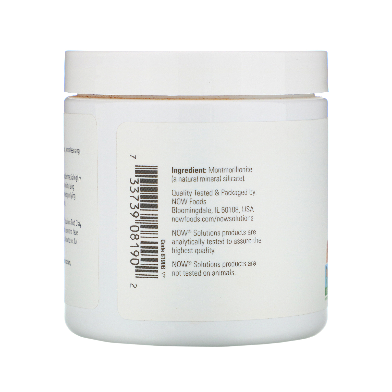 Now Foods, Soluções, pó de argila vermelha marroquina, 6 oz (170 g) - Imagem 2