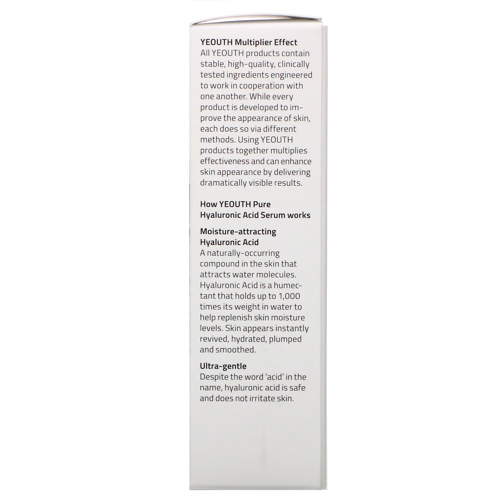 Yeouth, Pure Hyaluronic Acid, 1 fl oz (30 ml) - Imagem 2