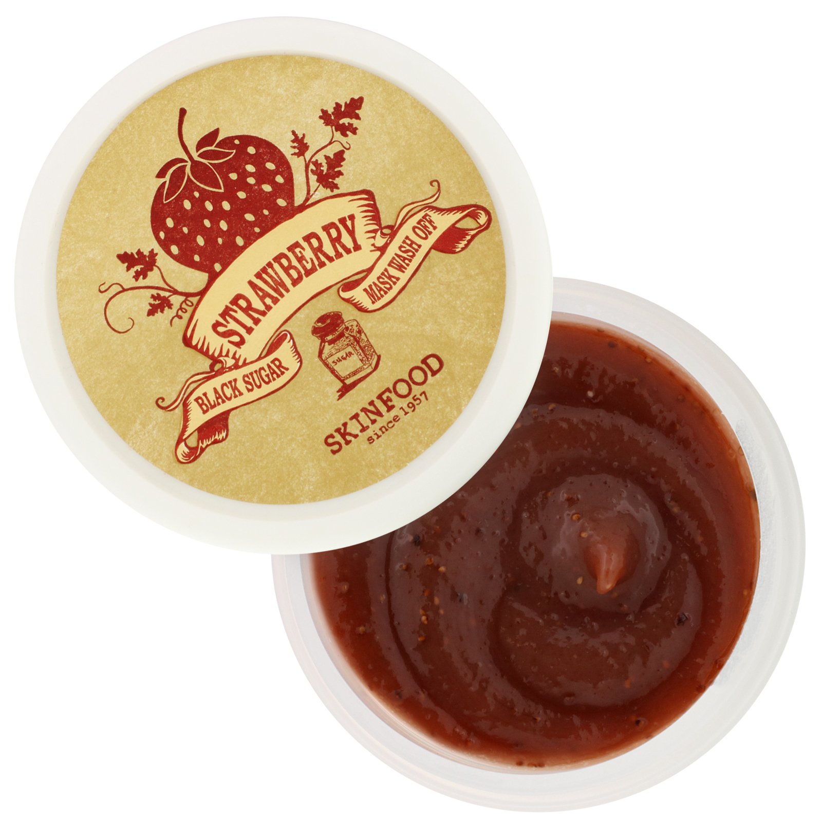 Skinfood, Açúcar Mascavo, Máscara de Morango Sem Enxagúe , 100g - Imagem 3