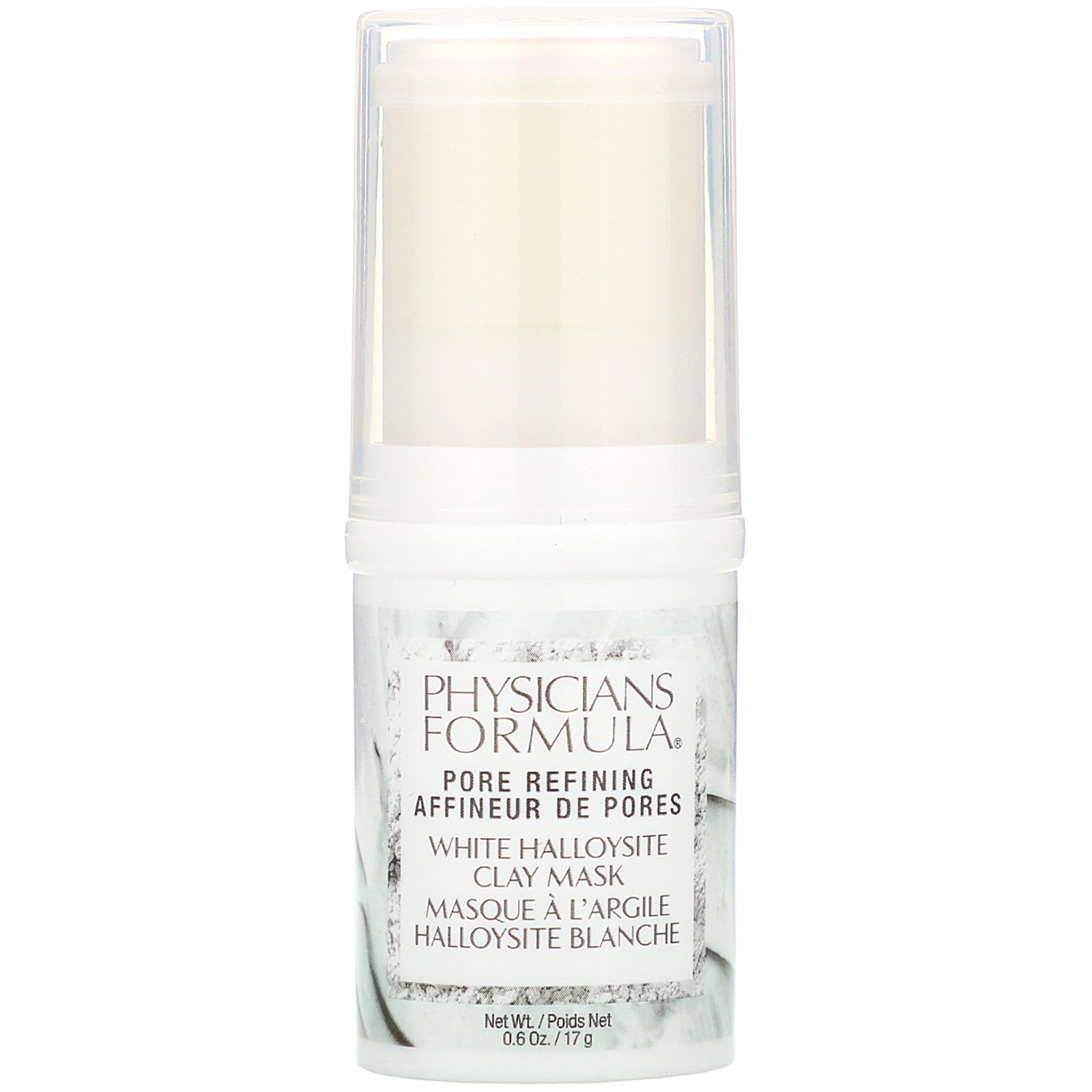 Physicians Formula, Máscara de Argila Halloysita Branca, Refinação dos Poros, 0,6 oz (17 g)