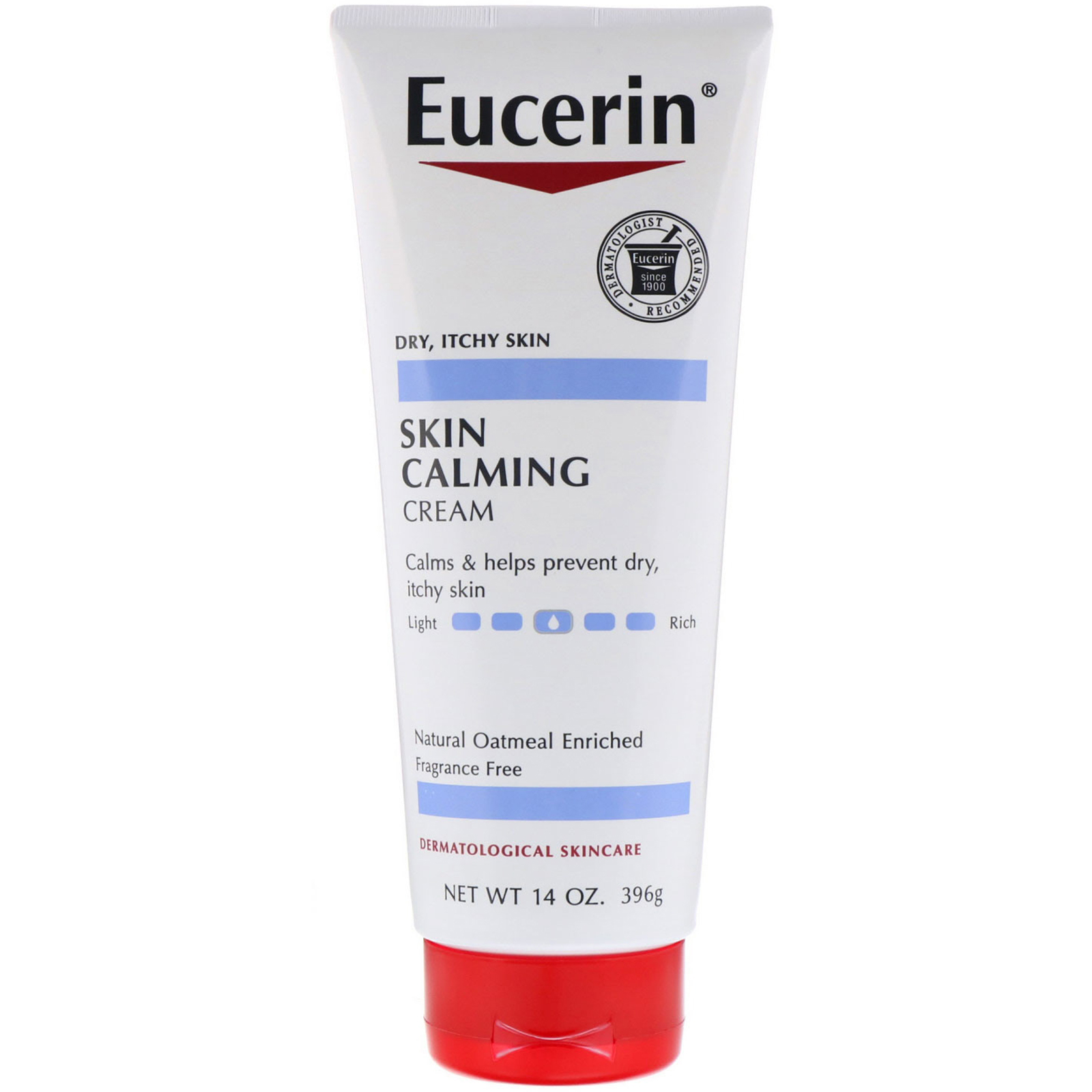 Eucerin, Creme Calmante da Pele, Pele Seca e Com Coceira, Sem Perfume, 14 oz (396 g)