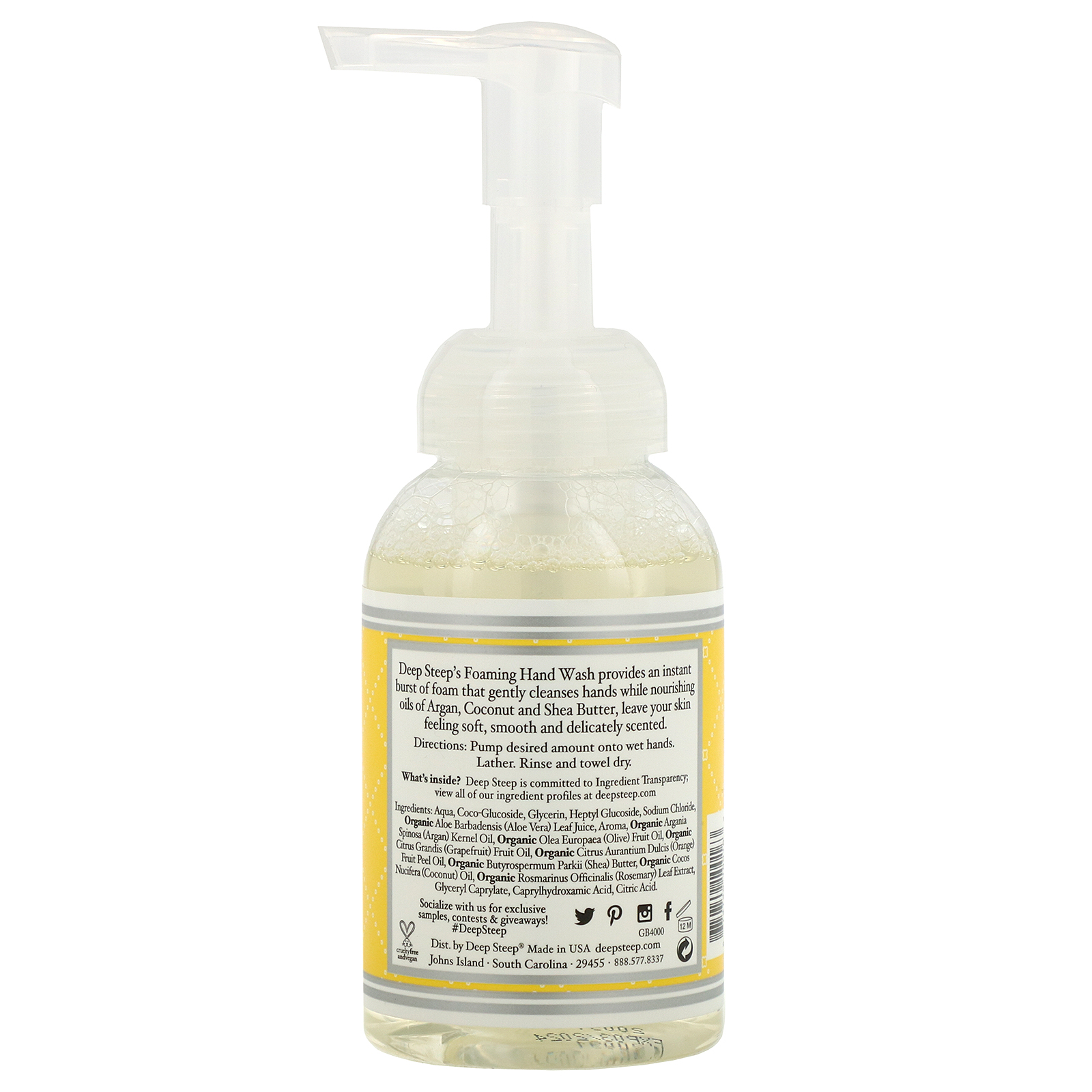 Deep Steep, Sabonete Espumante para as Mãos, Toranja-Bergamota, 8 fl oz (237ml) - Imagem 2
