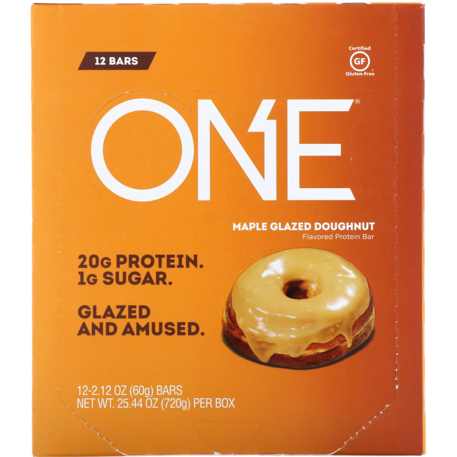 One Brands, ONE Bar, Maple Glazed Doughnut, 12 Bars, 2.12 oz (60 g) Each - Imagem 2
