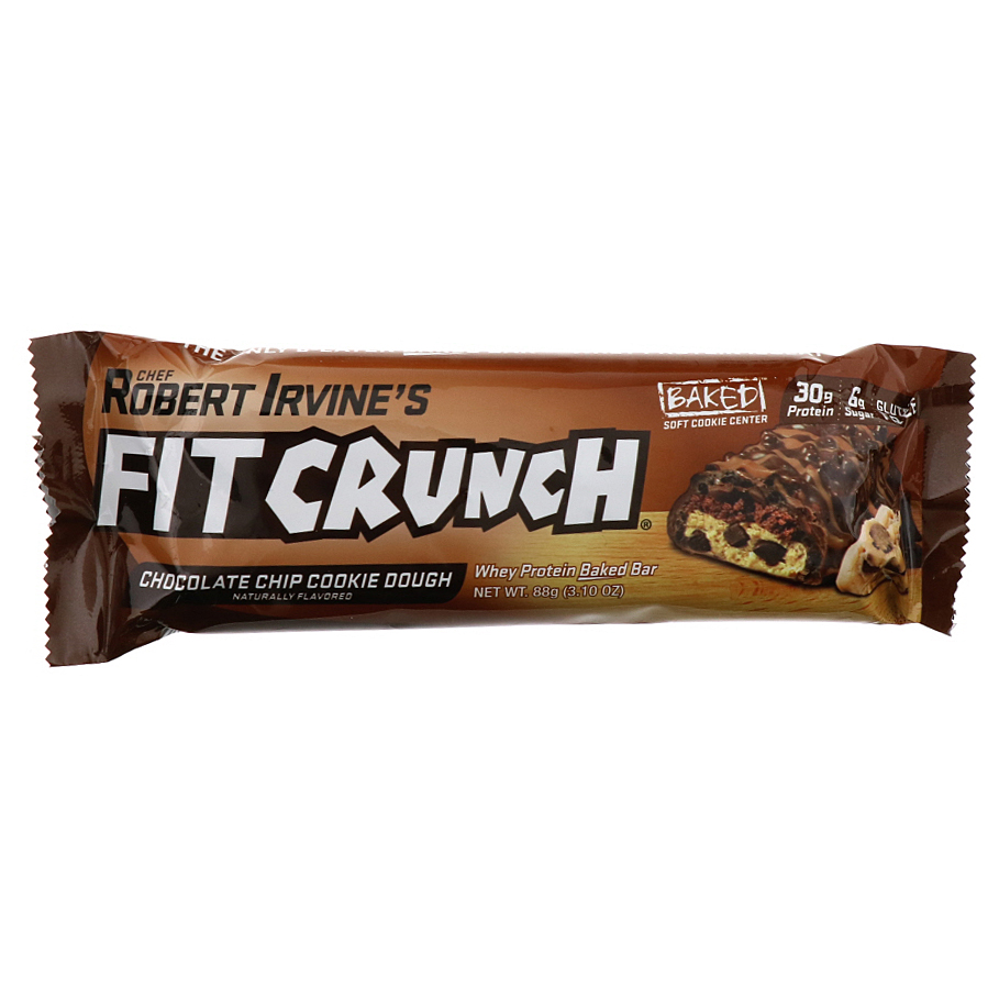 FITCRUNCH, Whey Protein Baked Bar, Chocolate Chip Cookie Dough, 12 Bars, 3.10 oz (88 g) Each - Imagem 4