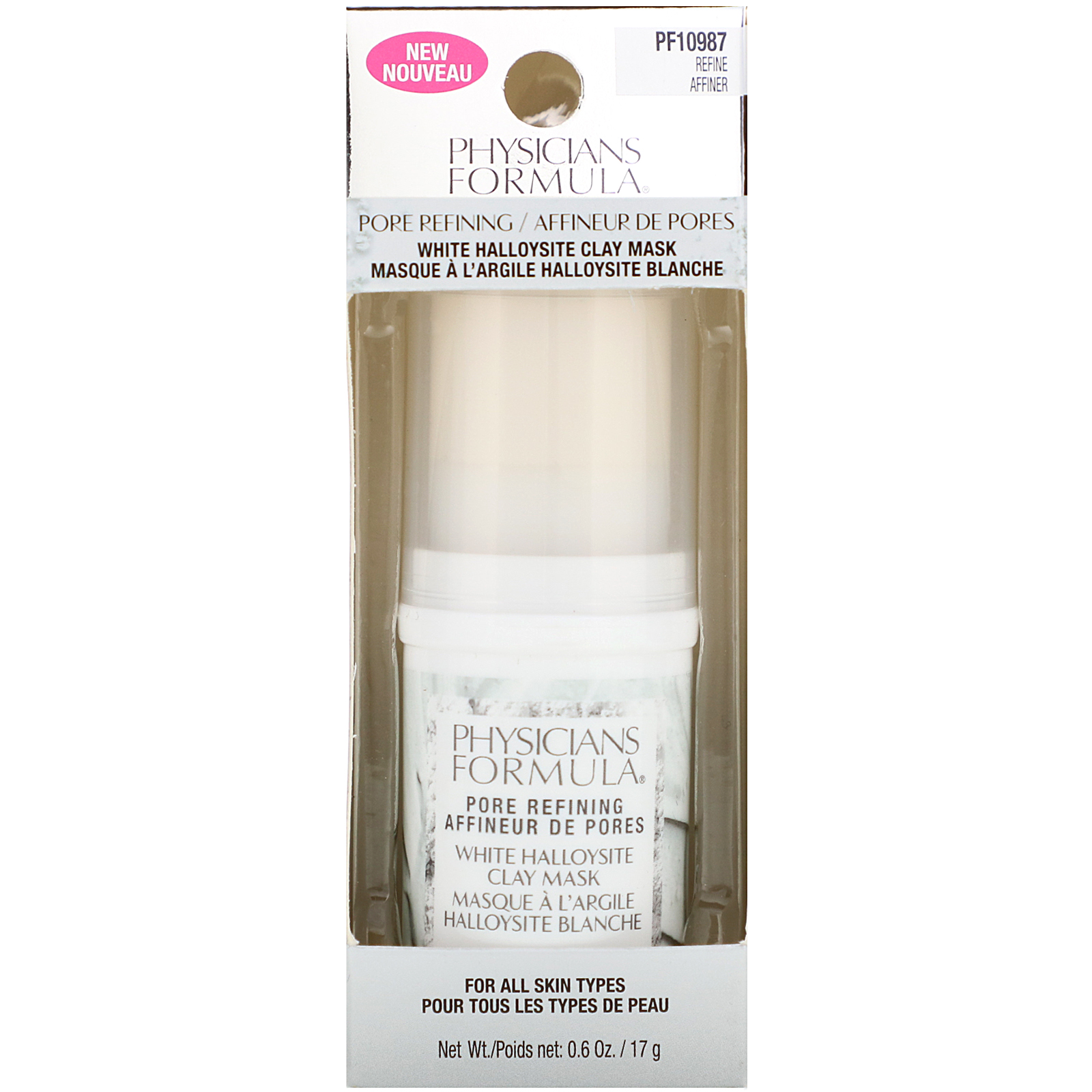 Physicians Formula, Máscara de Argila Halloysita Branca, Refinação dos Poros, 0,6 oz (17 g) - Imagem 2
