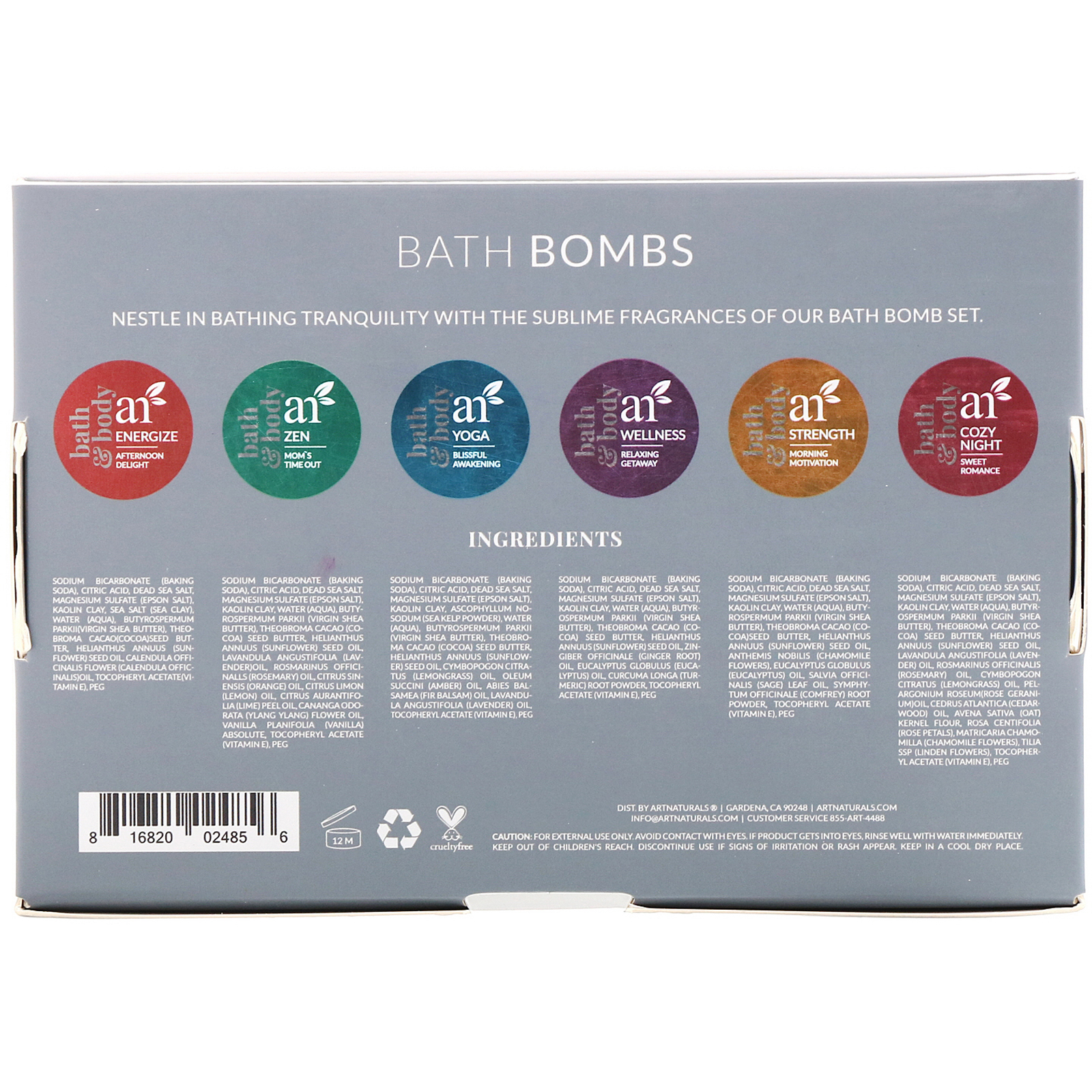 Artnaturals, Esferas Efervescentes para o Banho, 6 Esferas Efervescentes, 4 oz (113 g) Cada - Imagem 3