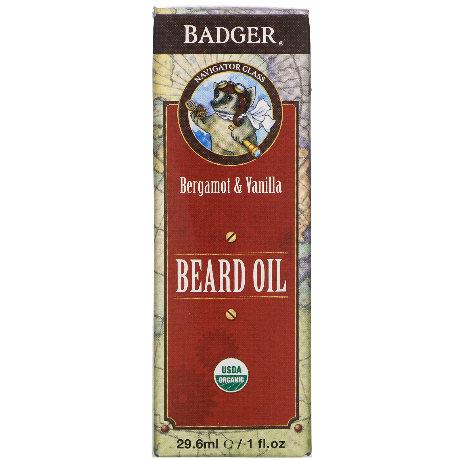 Badger Company, Navigator Class, Beard Oil, Bergamot & Vanilla, 1 fl oz (29.6 ml) - Imagem 2