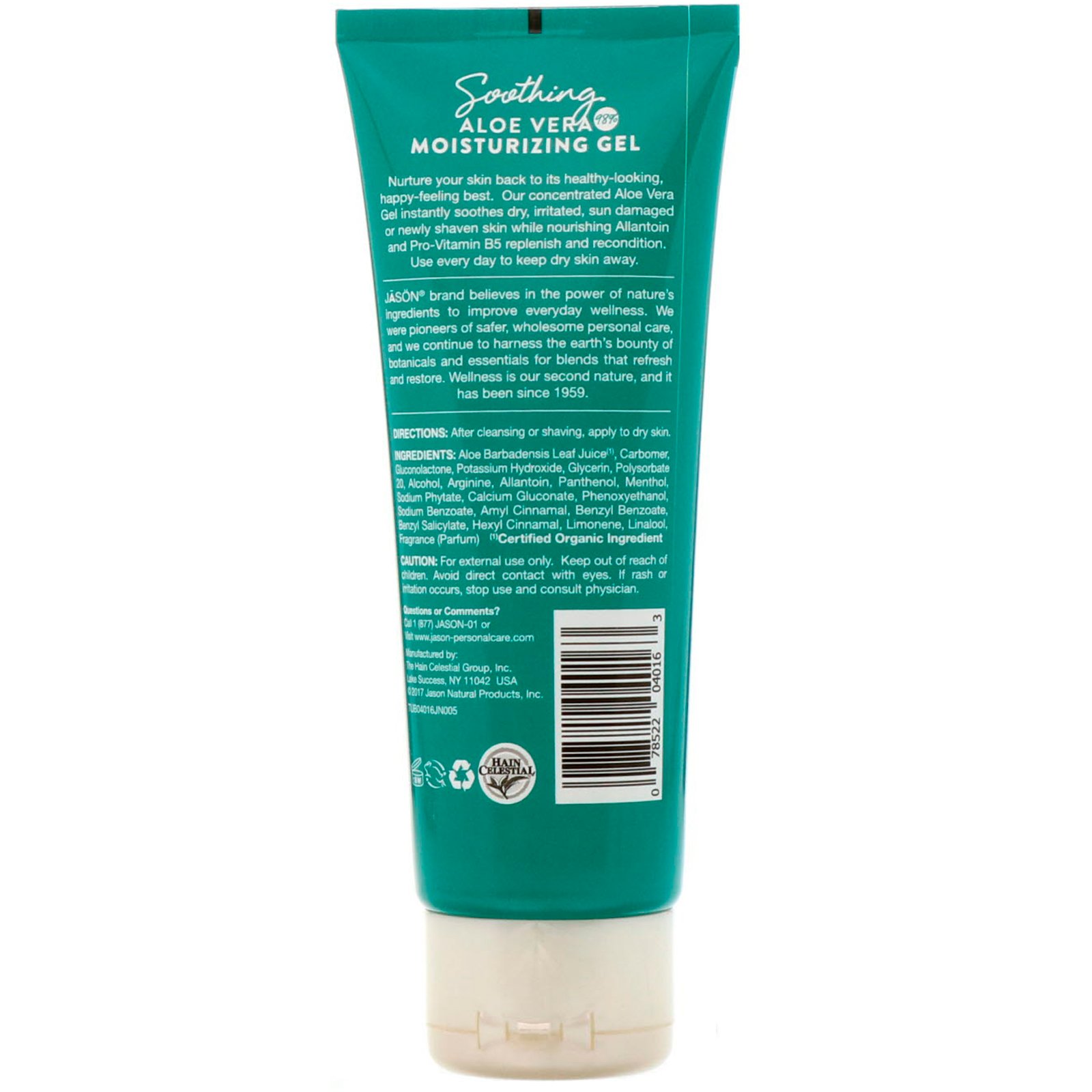 Jason Natural, Soothing 98% Aloe Vera Moisturizing Gel, 4 oz (113 g) - Imagem 2