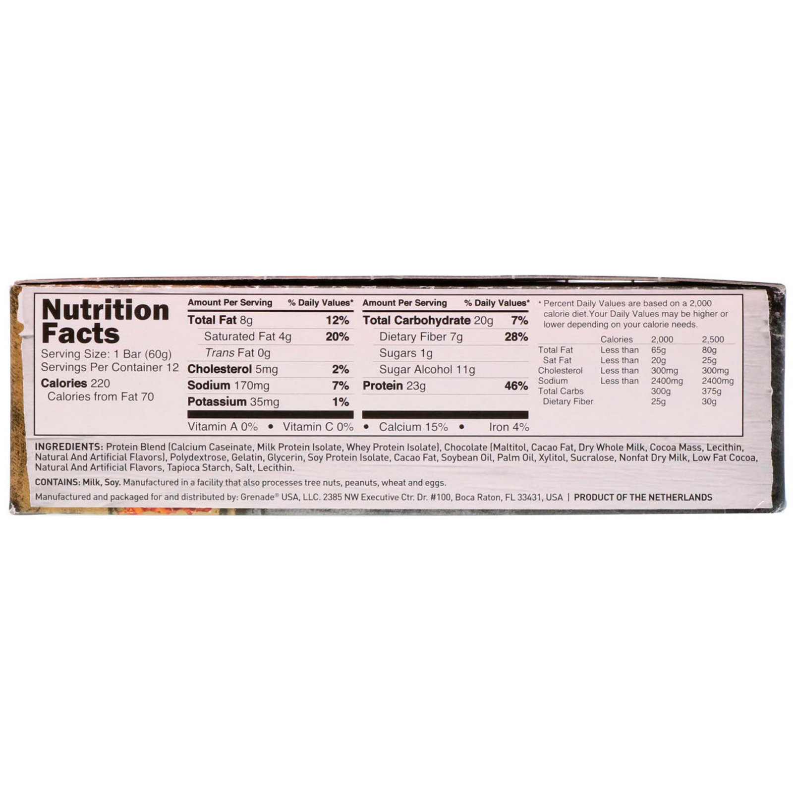 Grenade, Carb Killa, High Protein Bar, Caramel Chaos, 12 Bars, 2.12 oz (60 g) Each - Imagem 3