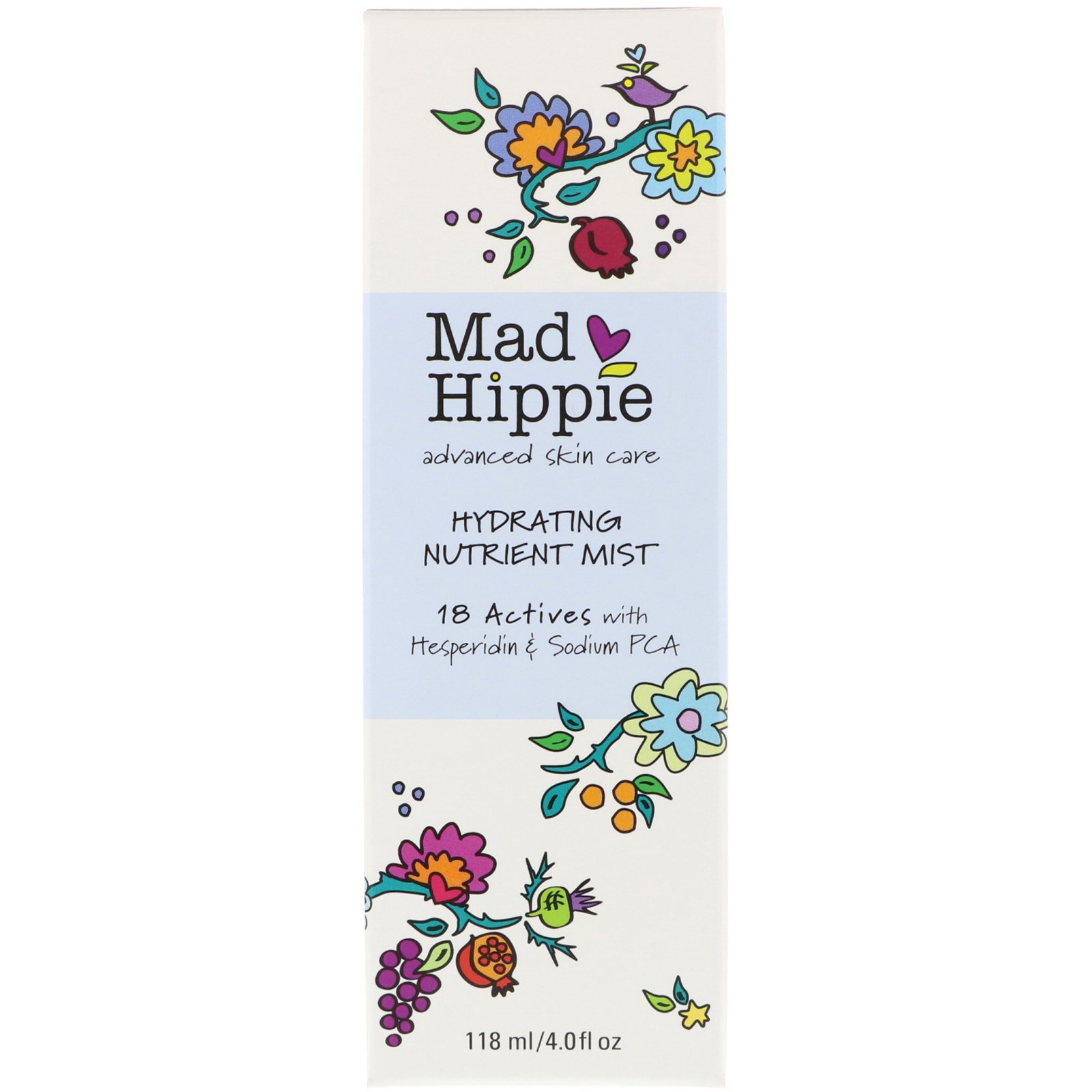 Mad Hippie Skin Care Products, Hydrating Nutrient Mist, 4 fl oz (118 ml)