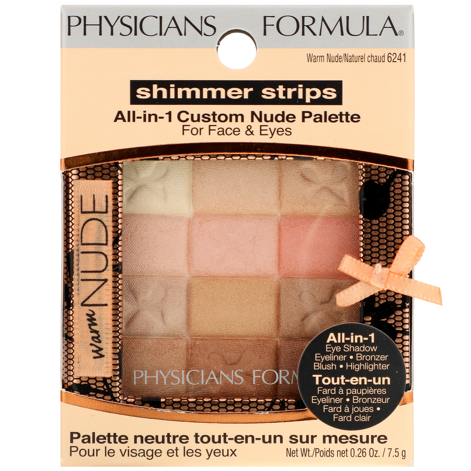 Physicians Formula, Shimmer Strips, All-in-1 Custom Paleta Nude, Nude quente, 0.26 oz (7.5 g) - Imagem 3