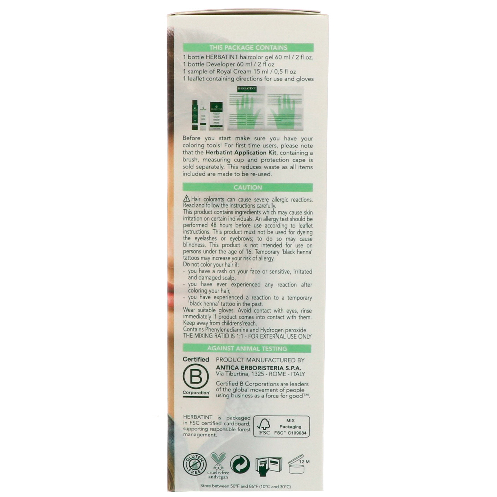 Herbatint, Gel de cabelo Loiro Dourado, 135 ml - Imagem 2
