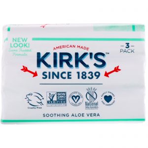Comprar kirk's, gentle castile soap bar, soothing aloe vera, 3 bars, 4 oz (113 g) each preço no brasil banho banho & beleza sabonete de castela sabonetes suplemento importado loja 19 online promoção -