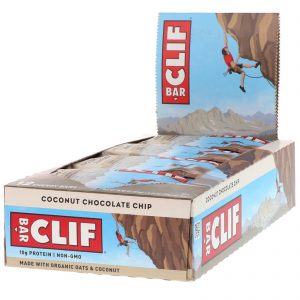 Comprar clif bar, energy bar, coconut chocolate chip, 12 bars, 2. 40 oz (68 g) each preço no brasil barras energéticas barras nutricionais suplemento importado loja 95 online promoção -