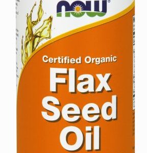 NOW Foods Flax Seed Oil, Certified Organic - 12 fl. oz.