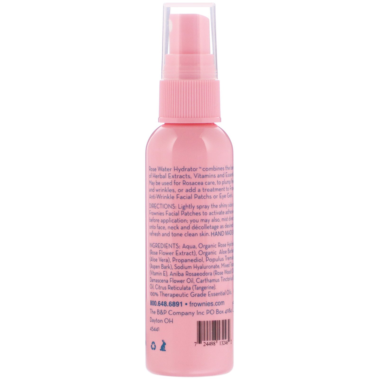 Frownies, Spray Hidratador de Água de Rosa, 2 oz (59 ml) - Imagem 2
