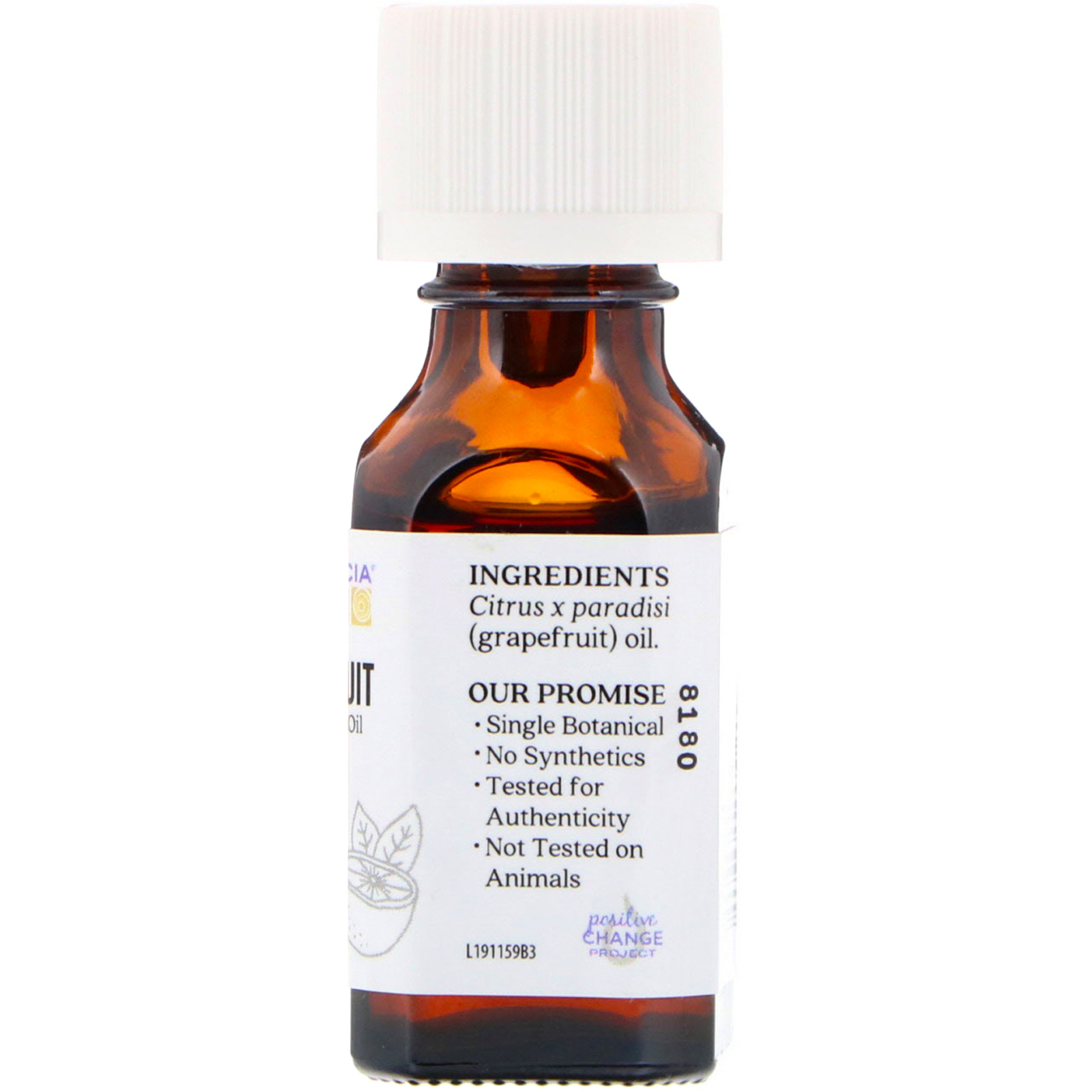 Aura Cacia, Óleo Essencial 100% Puro, Toranja, 0,5 fl oz (15 ml) - Imagem 2