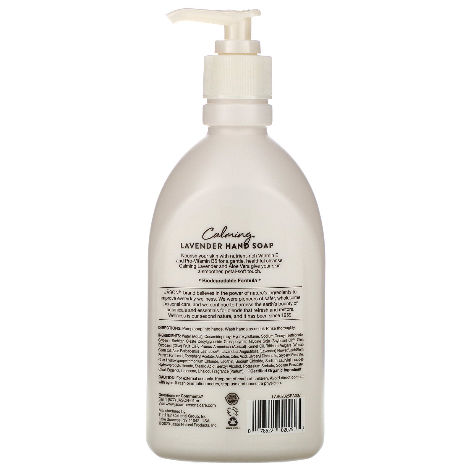 Jason Natural, Sabonete para as Mãos, Lavanda Calmante, 16 fl oz (473 ml) - Imagem 2