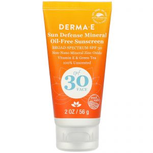 Comprar derma e, sun defense mineral oil-free sunscreen, spf 30, unscented, 2 oz (56 g) preço no brasil banho & beleza protetor solar sol sol & mosquitos suplemento importado loja 83 online promoção -