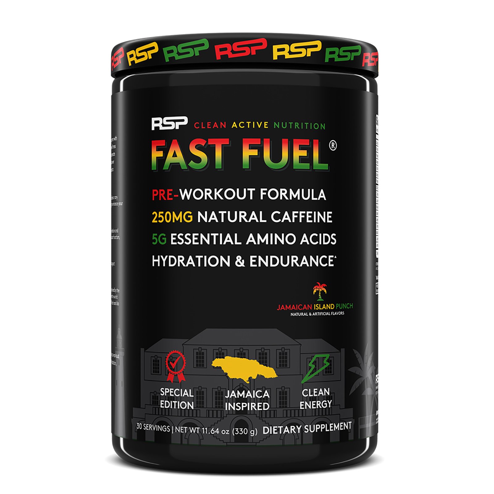 RSP Nutrition, Fast Fuel, Pre-Workout Formula, Hydration & Endurance, Jamaican Island Punch, 11.64 oz (330 g)