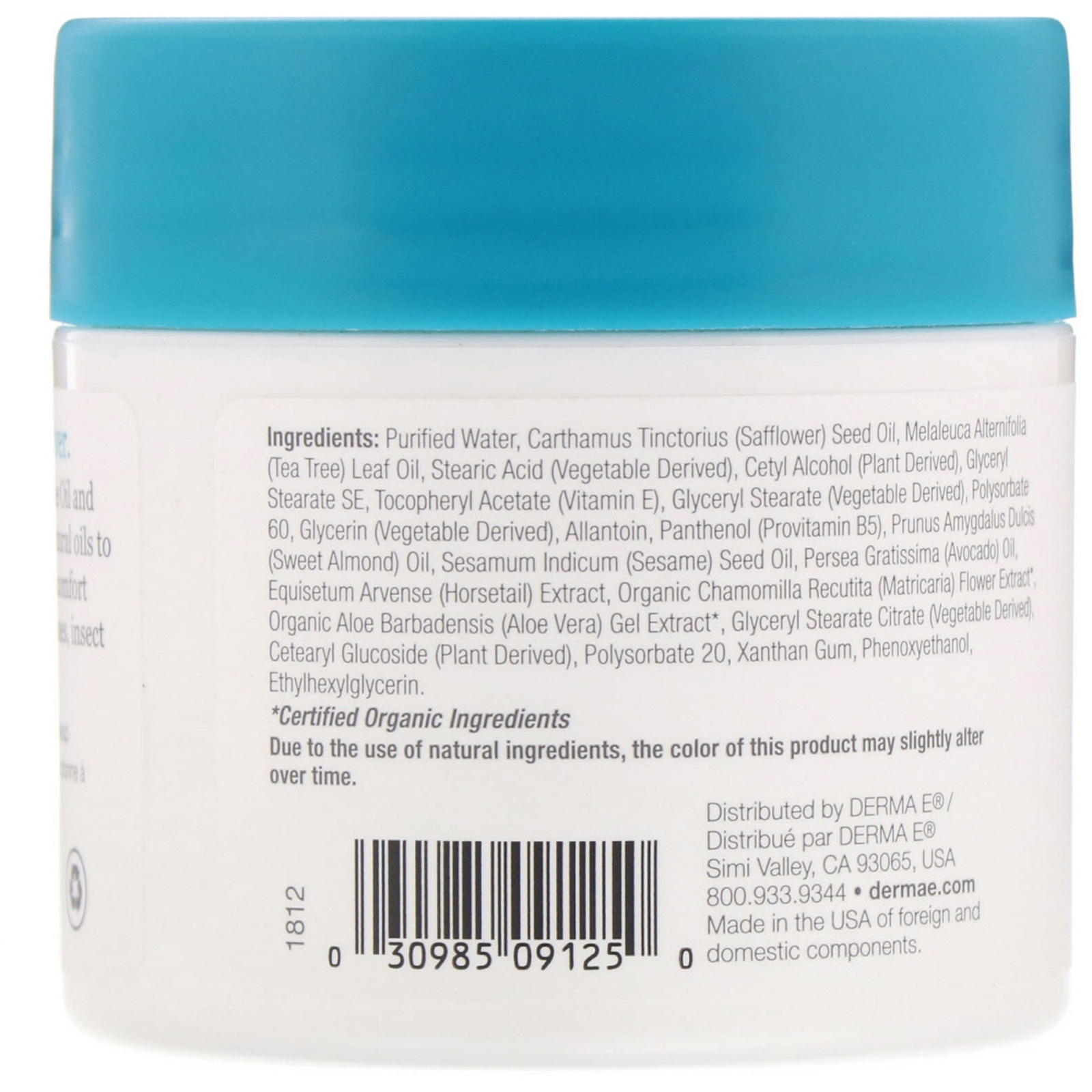 Derma E, Creme para Alívio de Malaleuca e Vitamina E, 113 g (4 oz) - Imagem 2
