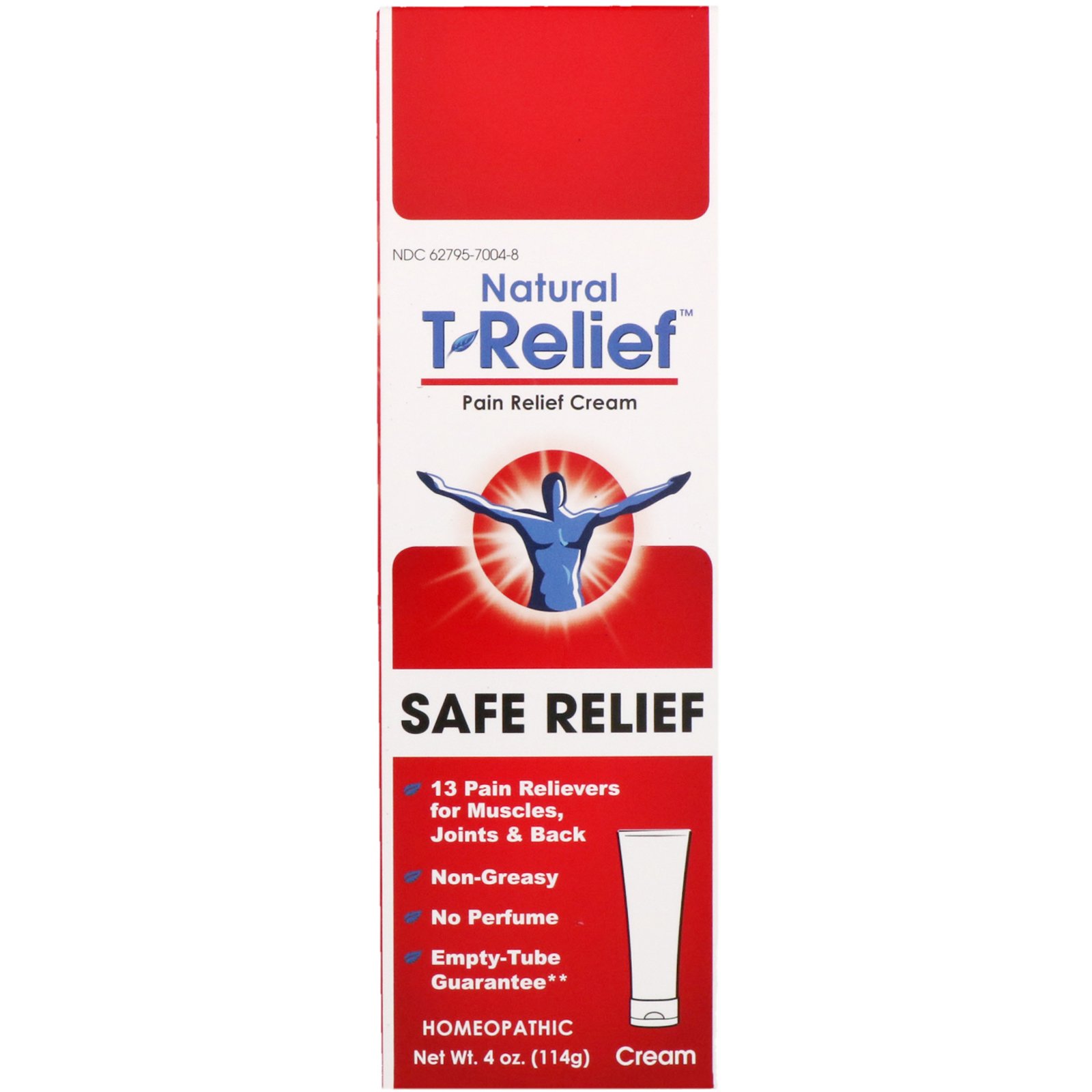 MediNatura, T-Relief Natural, Creme para Alívio das Dores, Alívio Seguro, 114 g (4 oz)