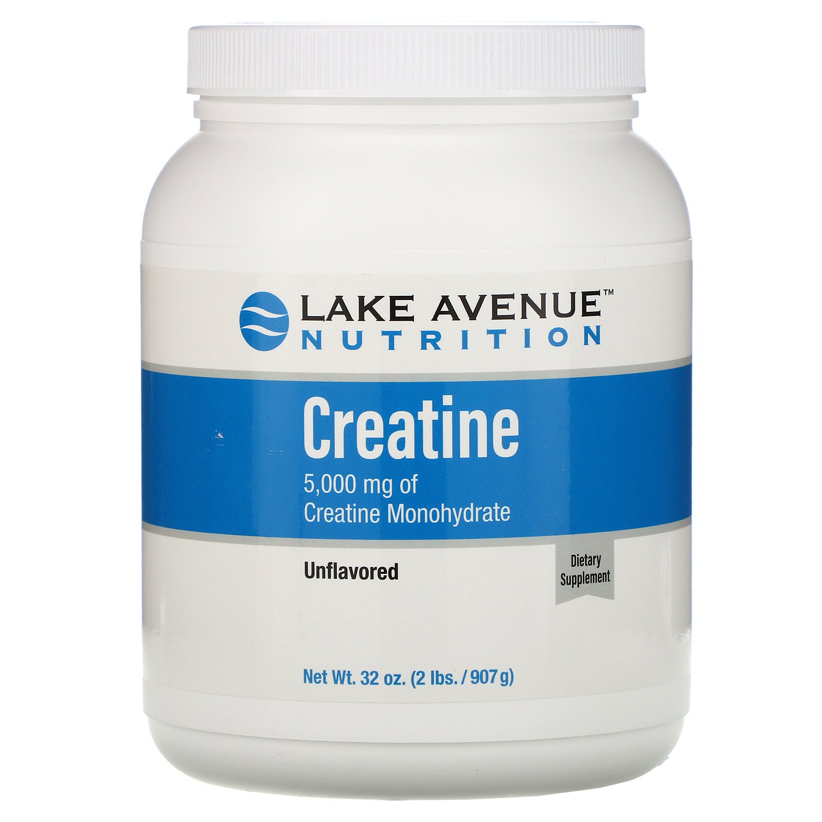 Lake Avenue Nutrition, Creatina em Pó, Sem Sabor, 5.000 mg, 907 g (32 oz)