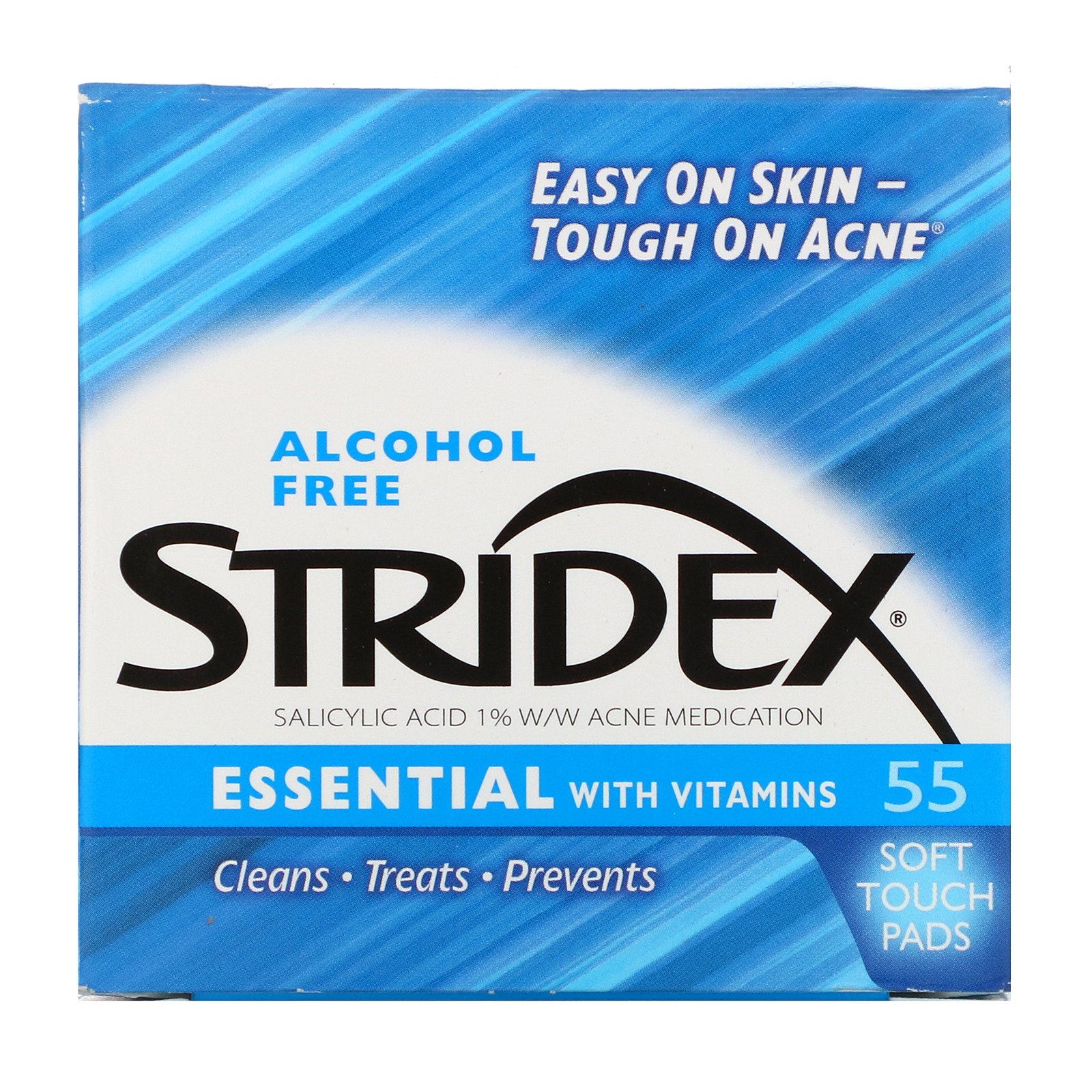 Stridex, Controle de acne em uma etapa, sem álcool, 55 almofadas de toque suave, 4,21 em cada - Imagem 2
