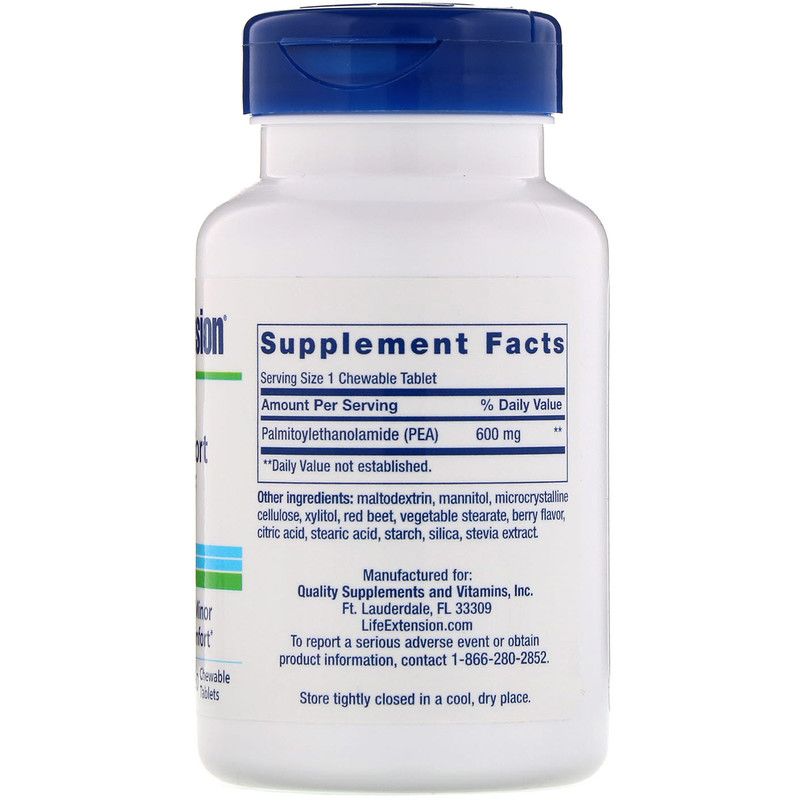 Life Extension PEA Discomfort Relief - 60 Chewable tablets - Imagem 2