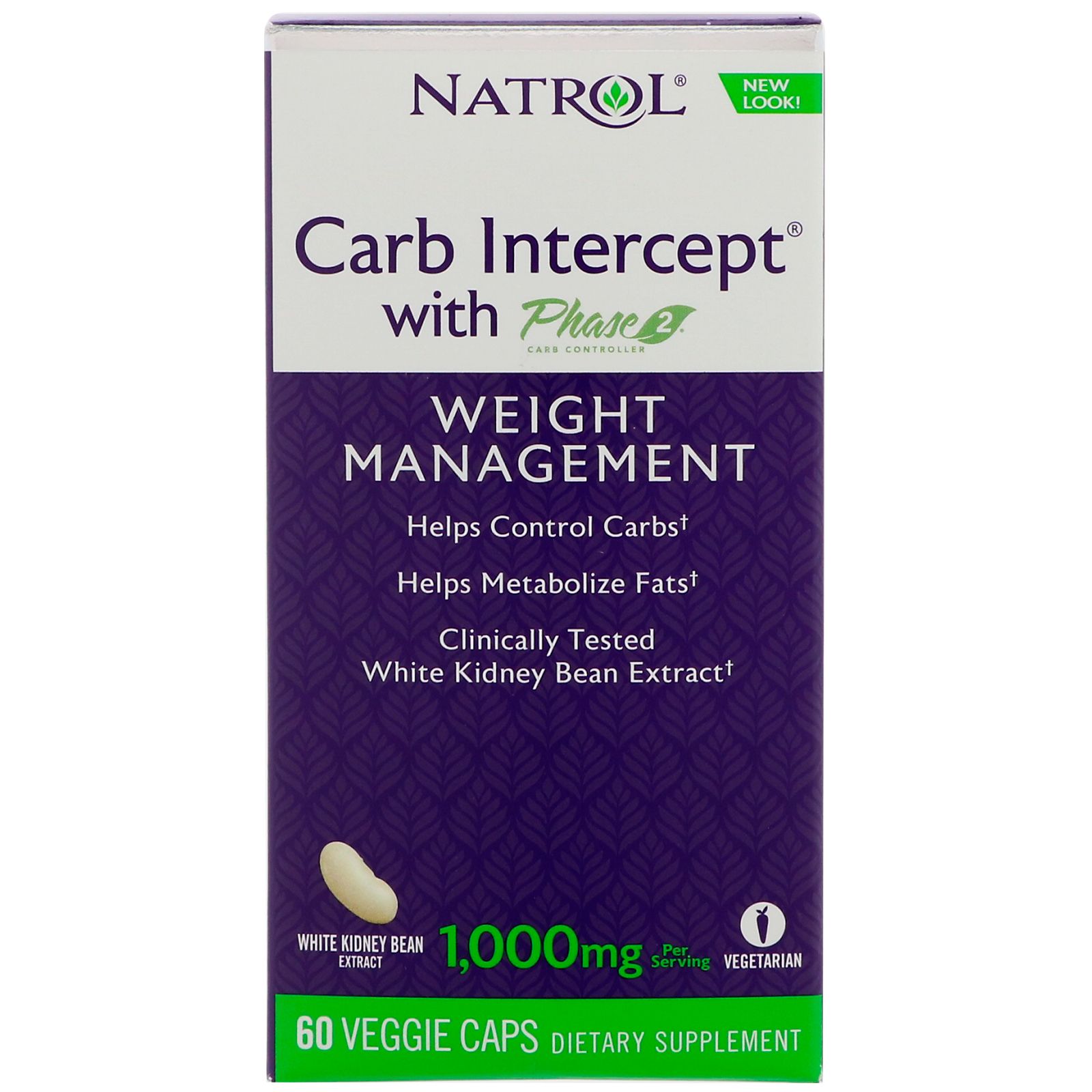 Natrol White Kidney Bean Carb Intercept - 60 Capsules