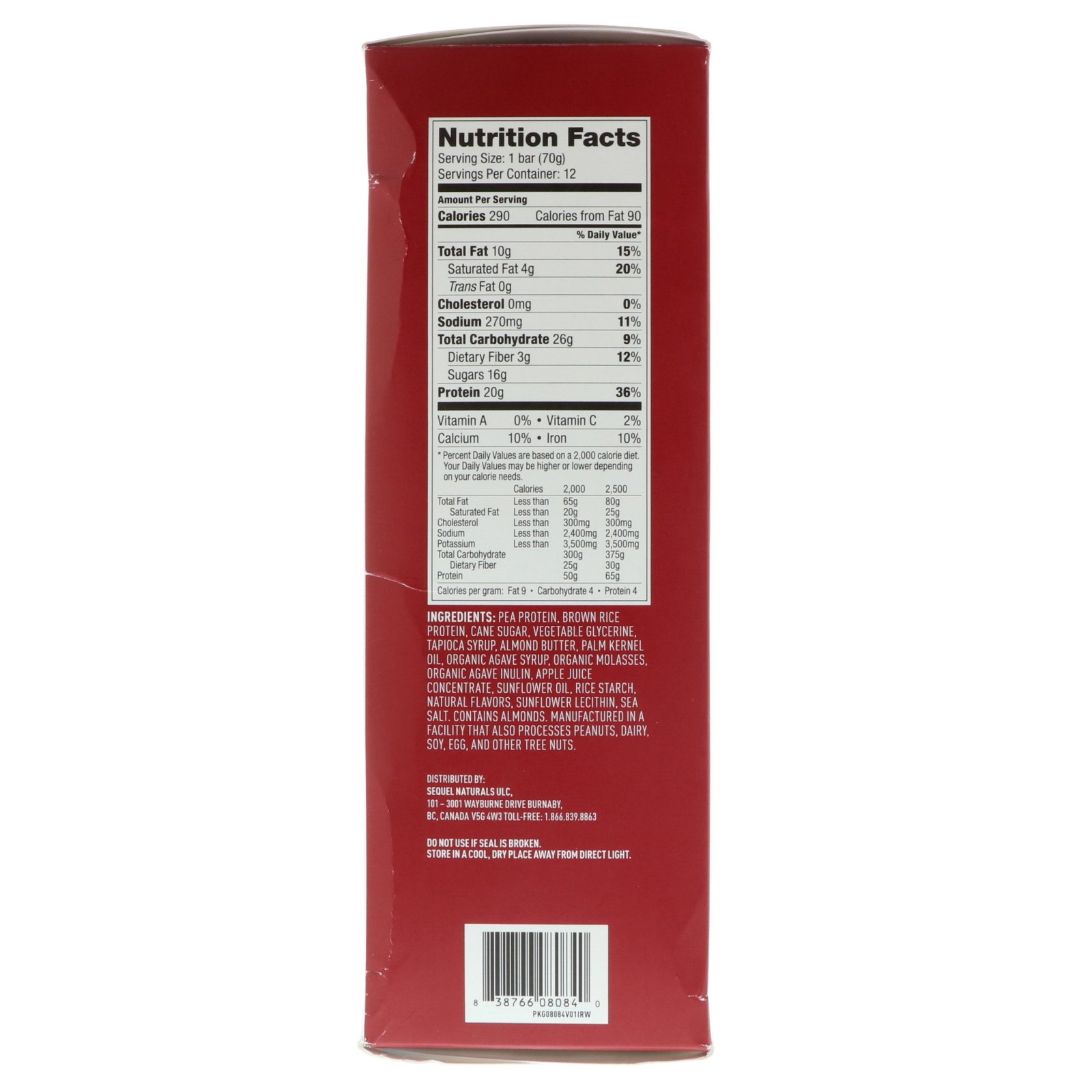 Vega, Barra de Proteína, Caramelo Salgado, 12 Barras, 2,5 oz (70 g) Cada - Imagem 3