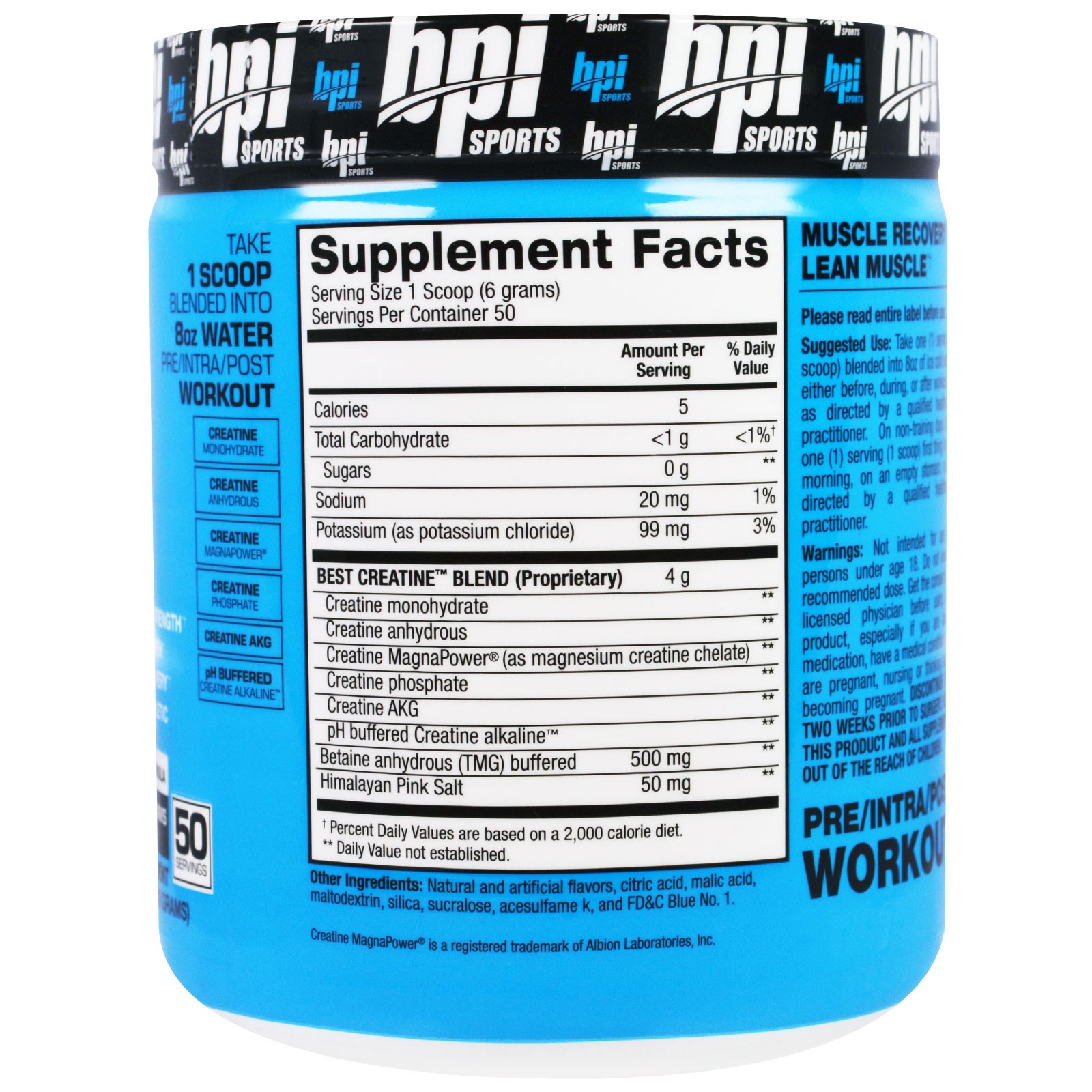 BPI Sports, Best Creatine, Icy Blue Raz, 10.58 oz (300 g) - Imagem 2