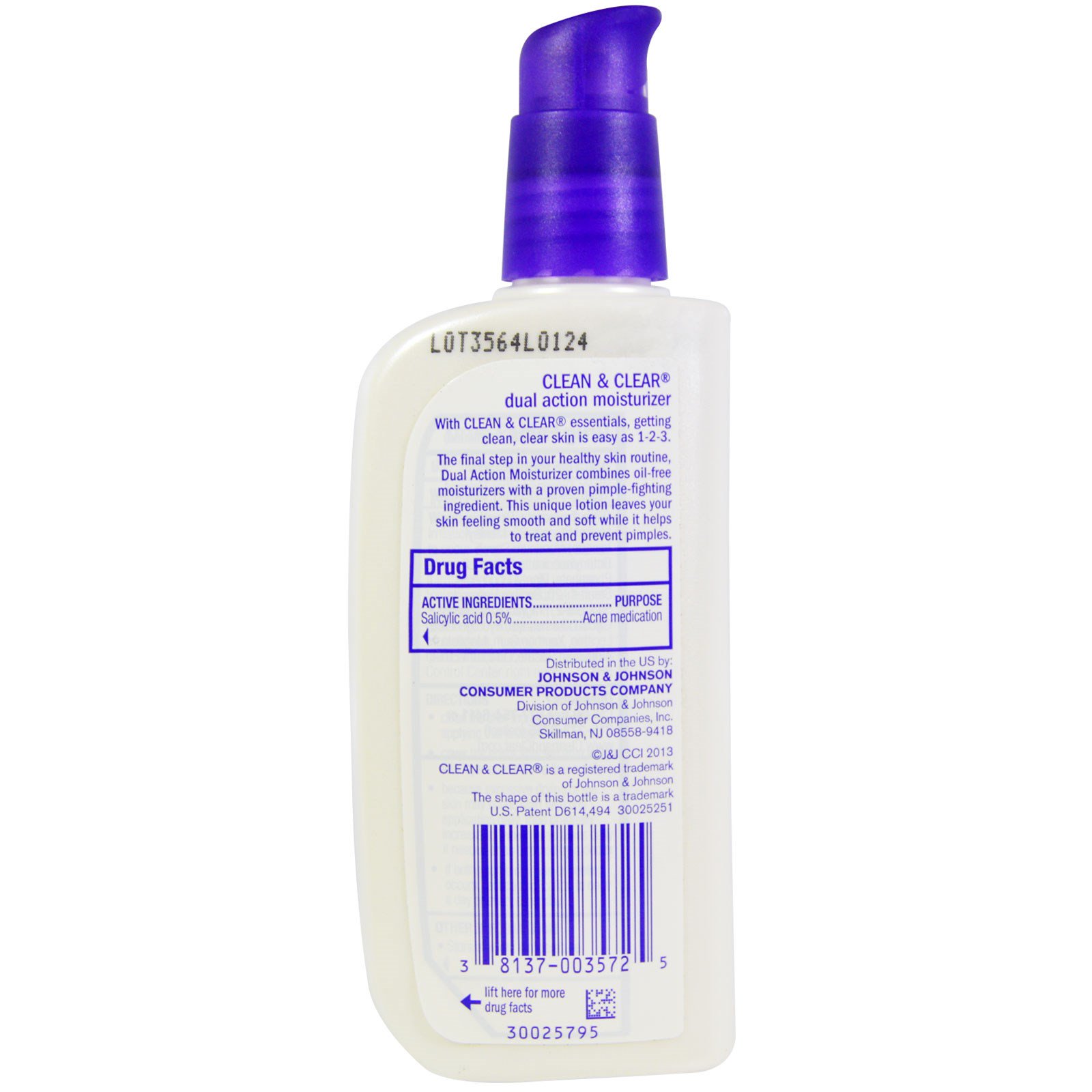 Clean & Clear, Hidratante de Ação Dual, Ácido Salicílico, Medicação contra Acne, 4 oz fl (118 ml) - Imagem 2