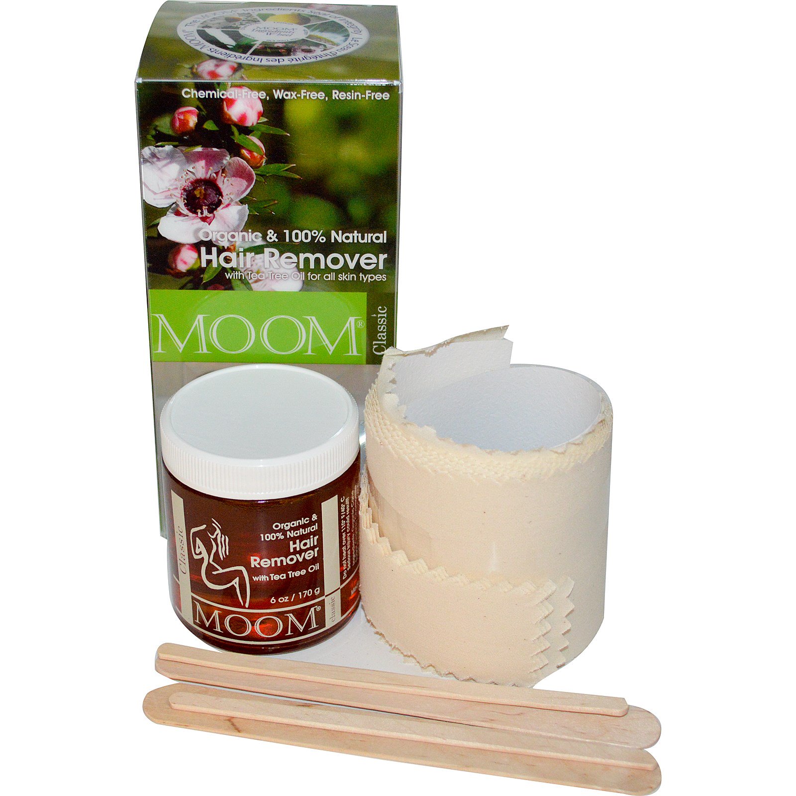 Moom, Removedor de Pelos Orgânico, com Óleo da Árvore do Chá, Clássico, 6 oz (170 g)