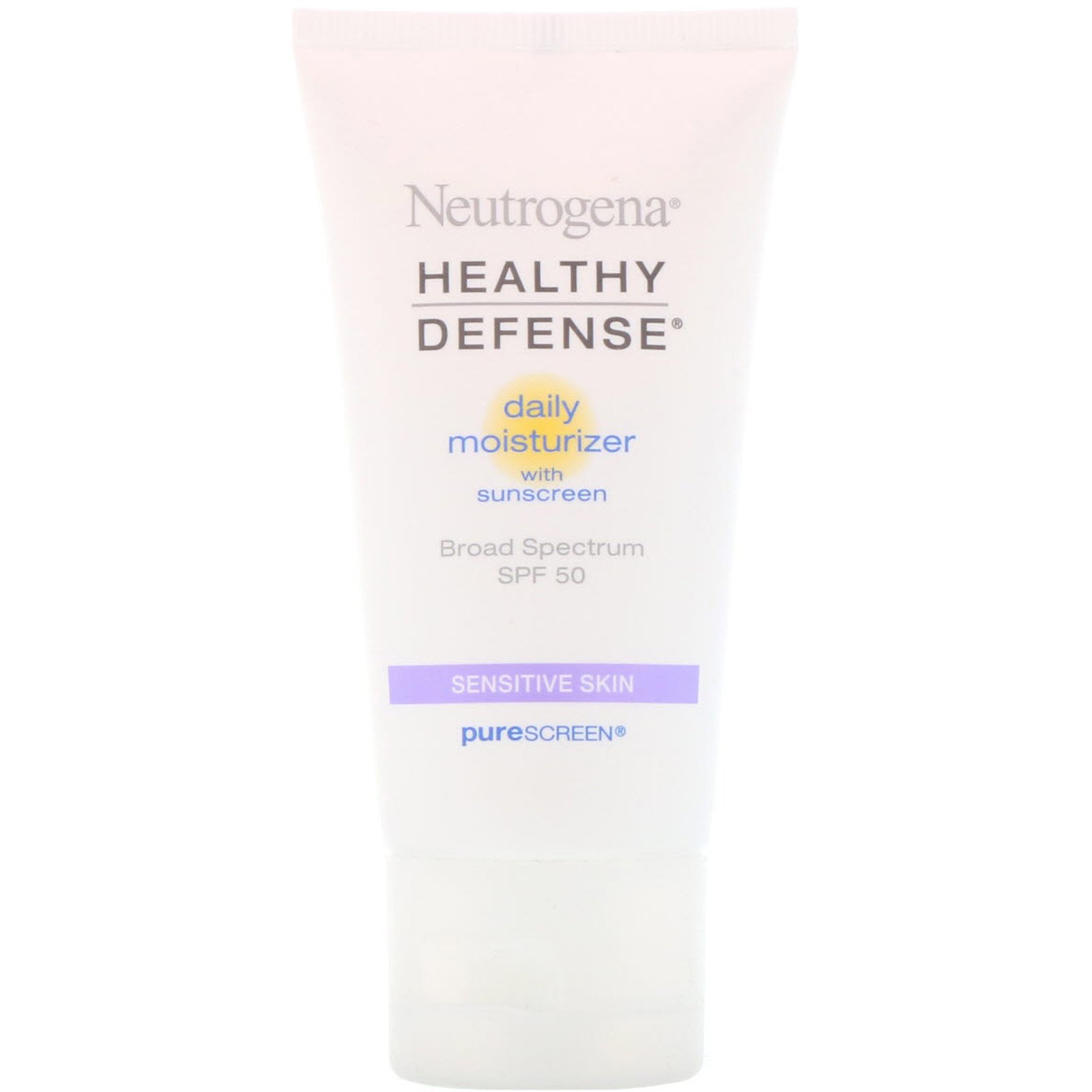 Neutrogena, Defesa Saudável, Hidratante Diário, FPS 50 de Amplo Espectro, Pele Sensível, 1,7 fl oz (50 ml)