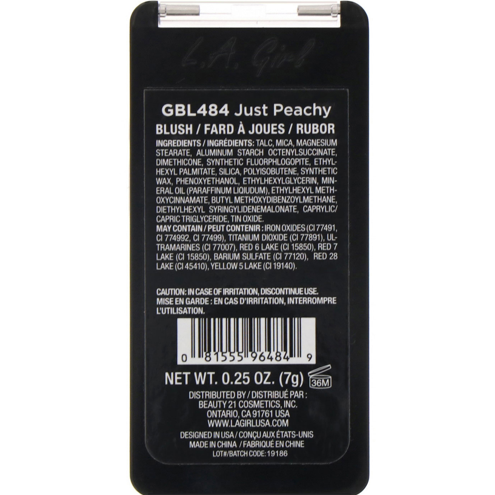 L.A. Girl, Just Blushing Powder, Just Peachy, 7 g - Imagem 3