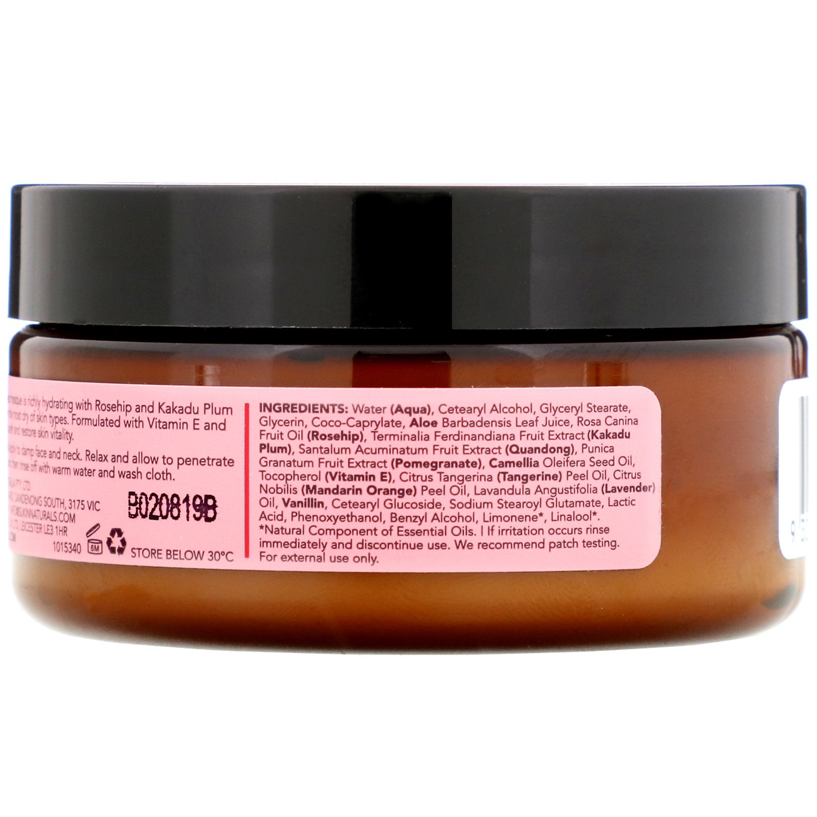 Sukin, Rich Moisture Facial Masque, Rosa Mosqueta, 100 ml (3,38 fl oz) - Imagem 2