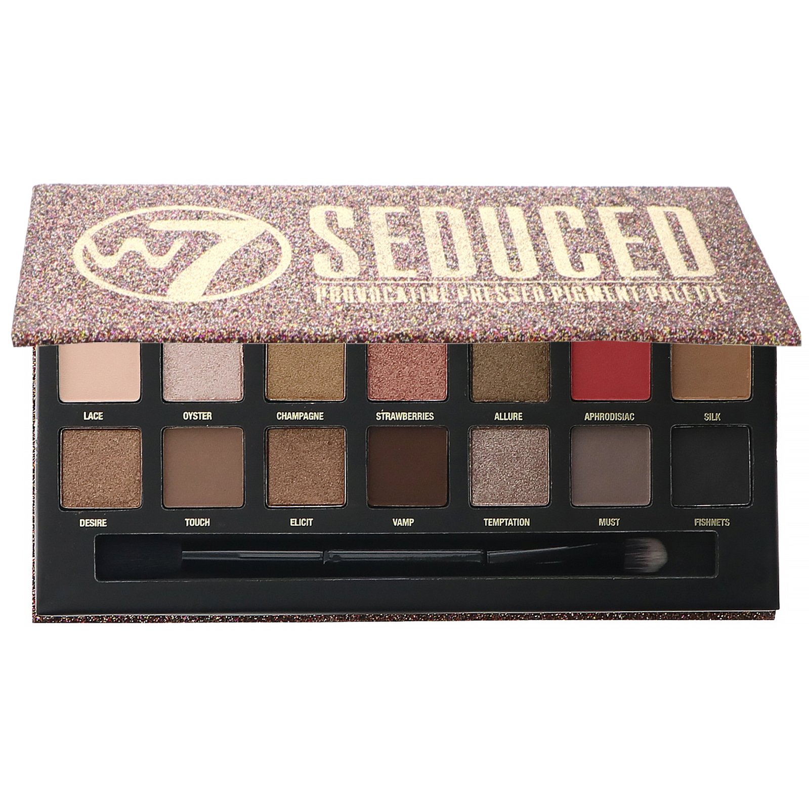 W7, Seduced, Paleta de Pigmentos Compactos Provocative, 11,2 g (0,39 oz)