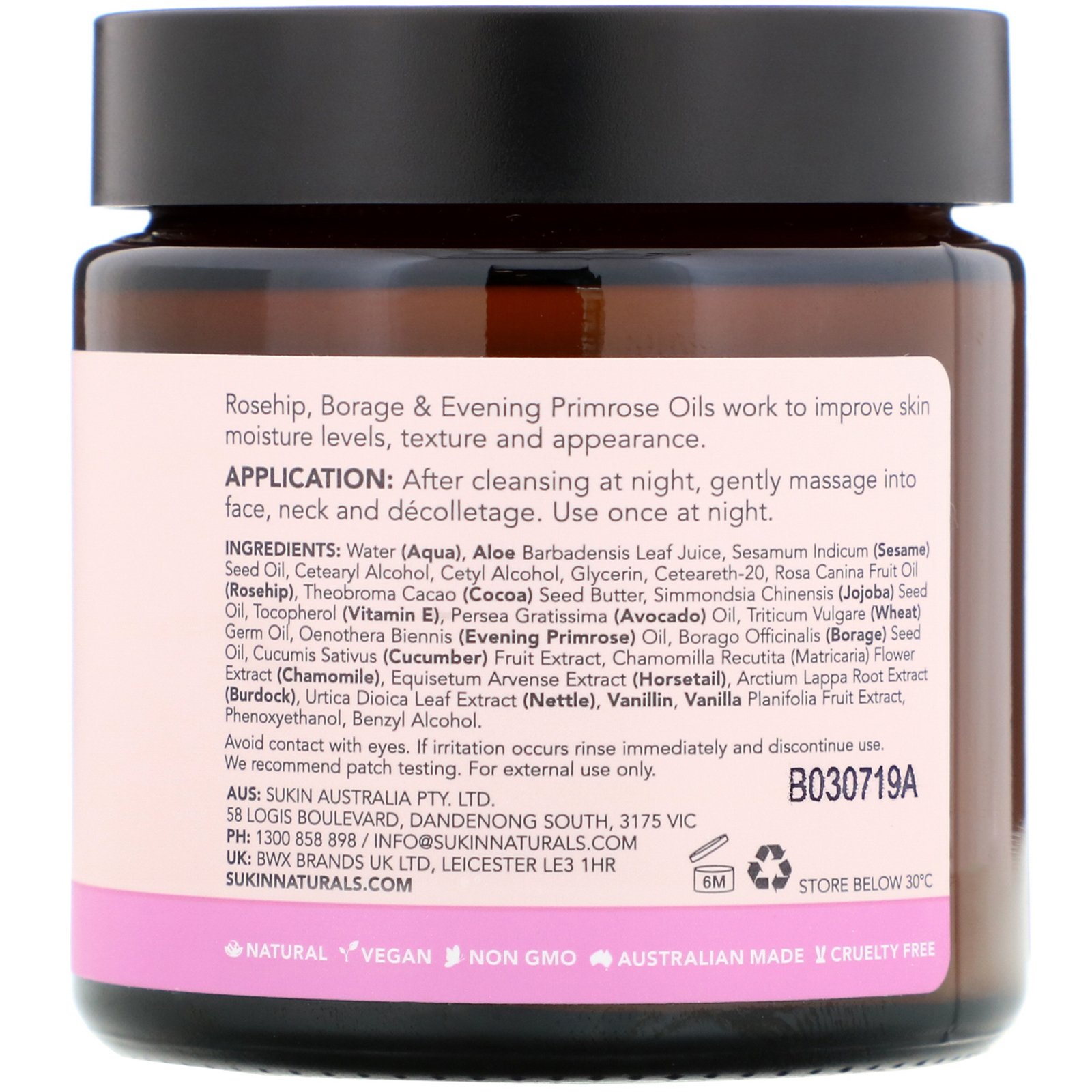 Sukin, Calming Night Cream, Sensitive, 120 ml (4,06 fl oz) - Imagem 2
