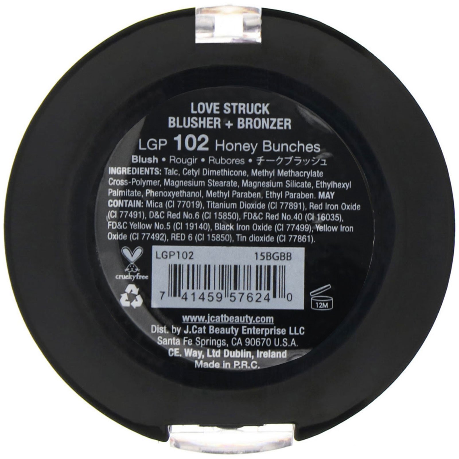 J.Cat Beauty, Love Struck, blush + bronzeador, LGP102 Honey Bunches, 7,5 g - Imagem 3