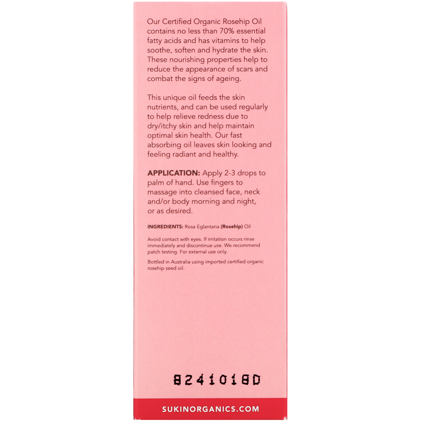 Sukin, Certified Organic Rosehip Oil, Rosehip, 1.69 fl oz (50 ml) - Imagem 3