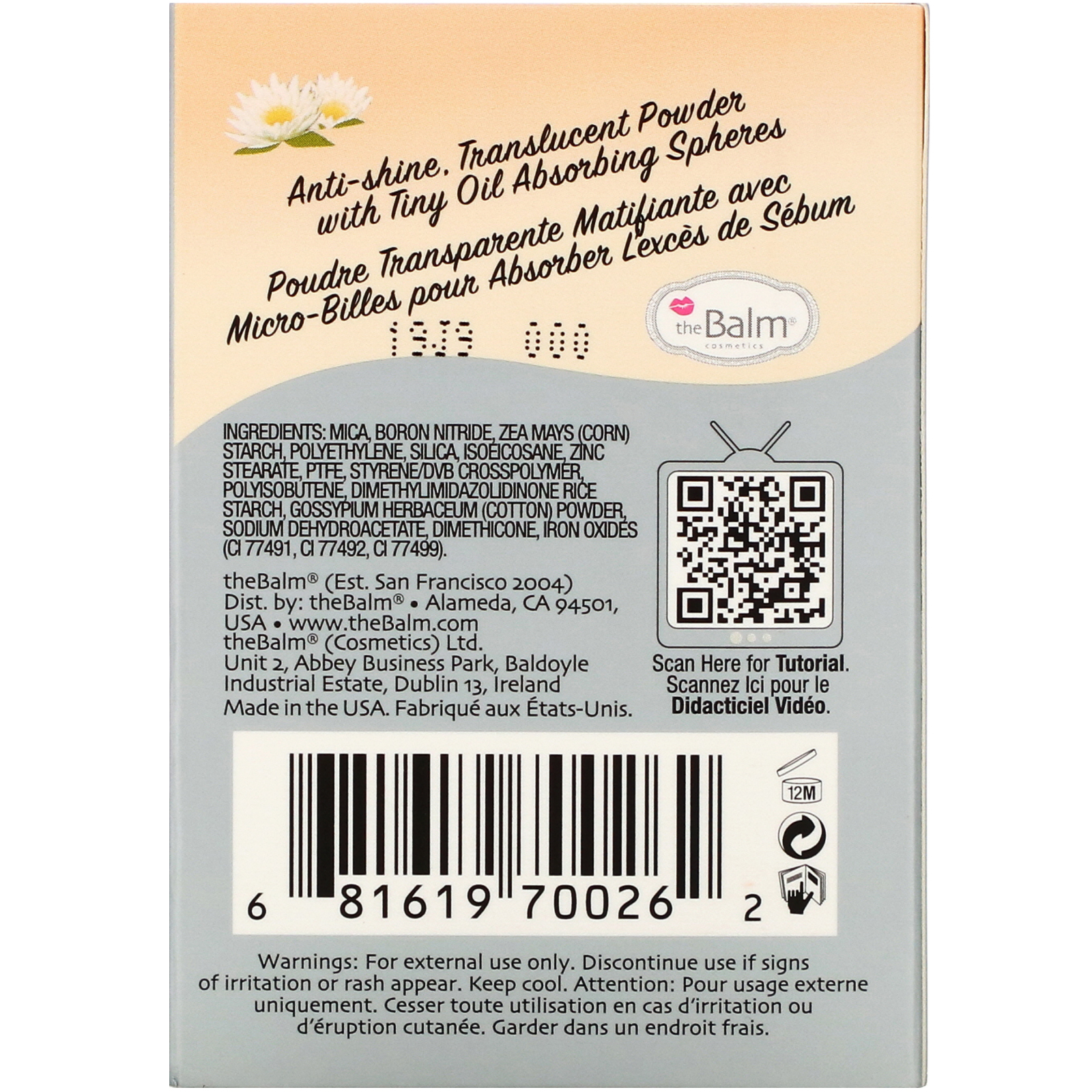 theBalm Cosmetics, Sexy Mama, Anti-Shine Translucent Powder, 0.25 oz (7.08 g) - Imagem 3