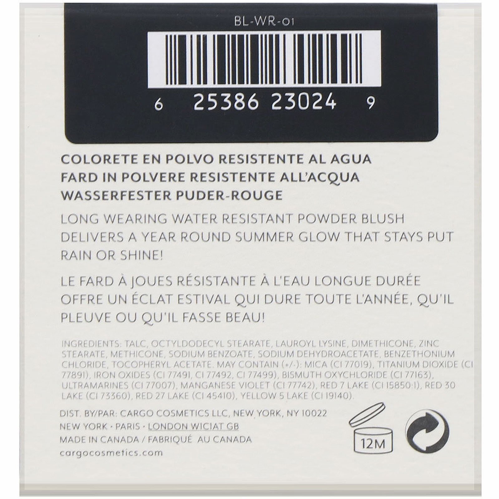 Cargo, Swimmables, Water Resistant Blush, Los Cabos, 0.37 oz (11 g) - Imagem 3