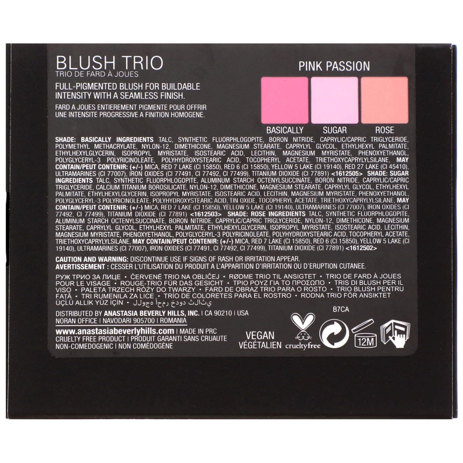 Anastasia Beverly Hills, Blush Trio, Pink Passion, 0.33 oz (9.3 g) - Imagem 3