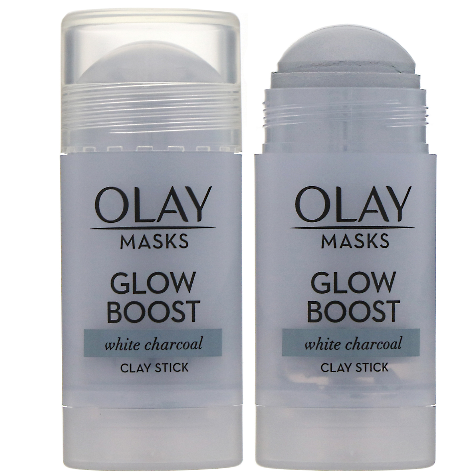 Olay, Masks, Glow Boost, Máscara de Argila com Carvão Branco em Bastão, 48 g (1,7 oz)