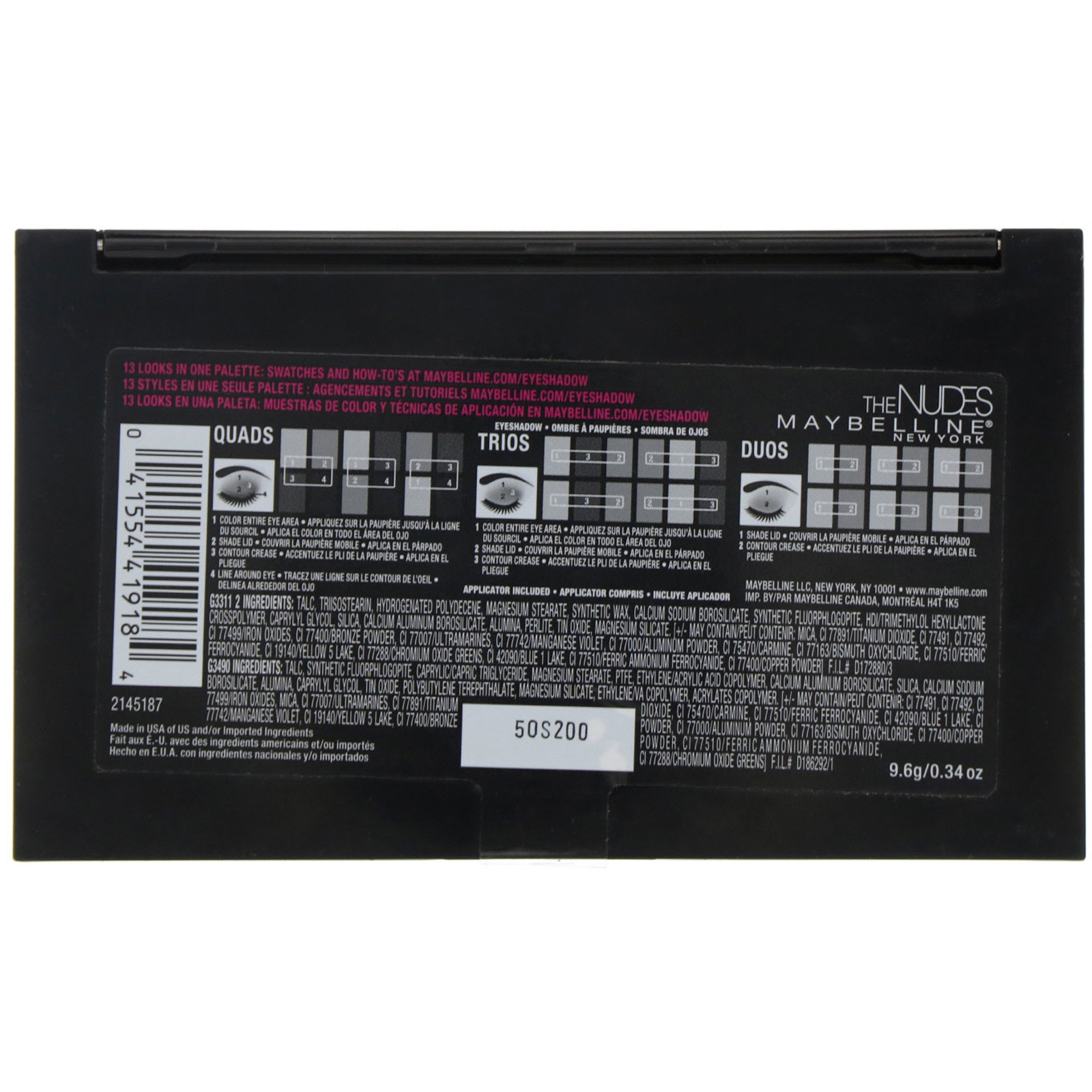 Maybelline, Paleta de sombras Nudes 9,6 g - Imagem 3