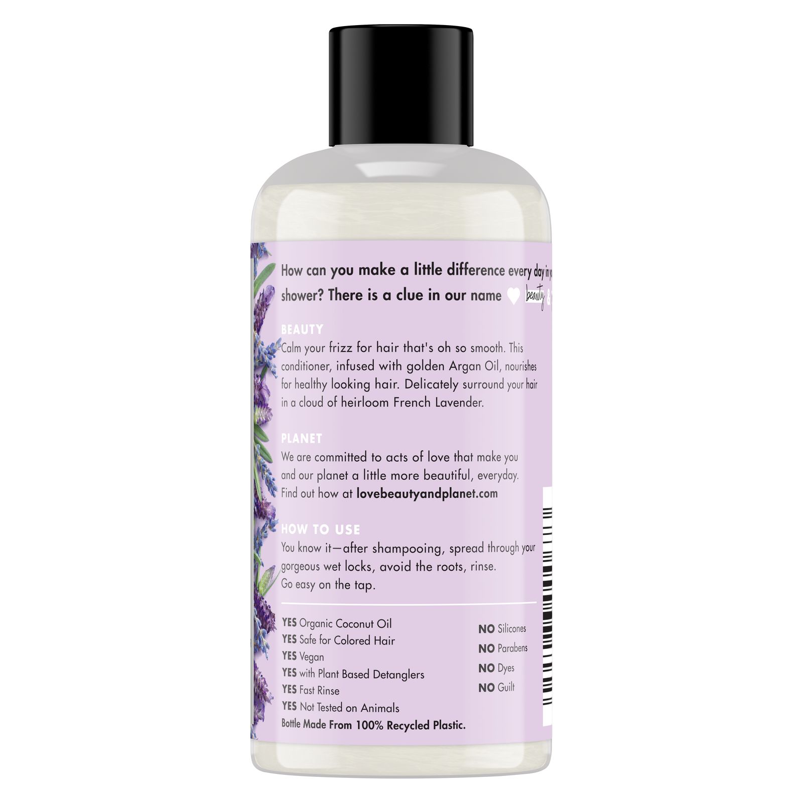 Love Beauty and Planet, Smooth and Serene Conditioner, Argan Oil & Lavender, 3 fl oz (89 ml) - Imagem 2